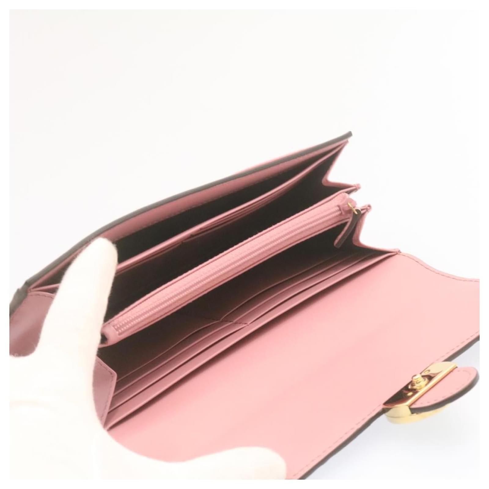 GUCCI Inter Locking Gucccissima Leather Long Wallet Pink 369663 auth 22526  ref.335516 - Joli Closet