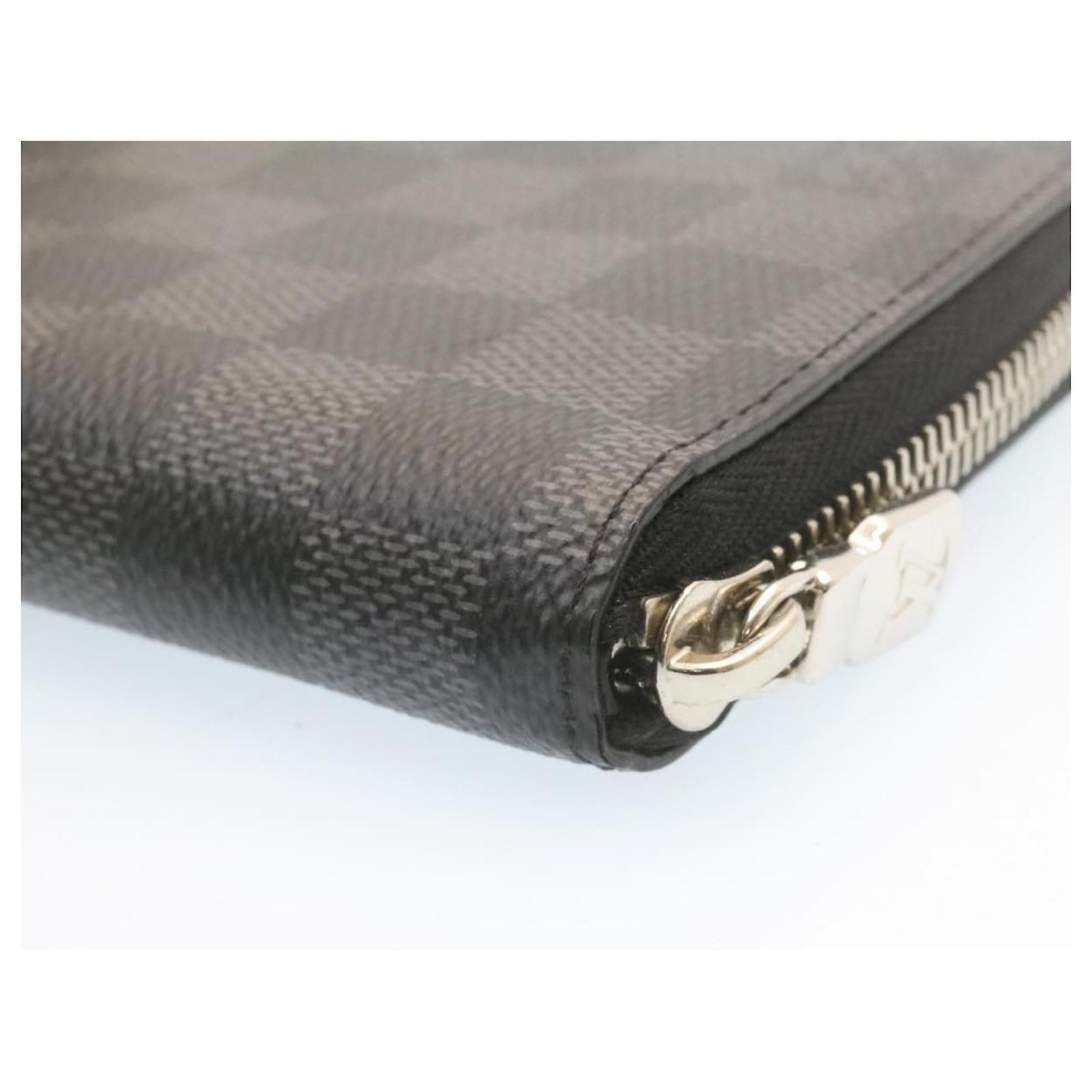 Louis Vuitton Round Zipper Long Wallet Damier Graphite Zippy Vertical Dark  Gray Canvas Men's N63095
