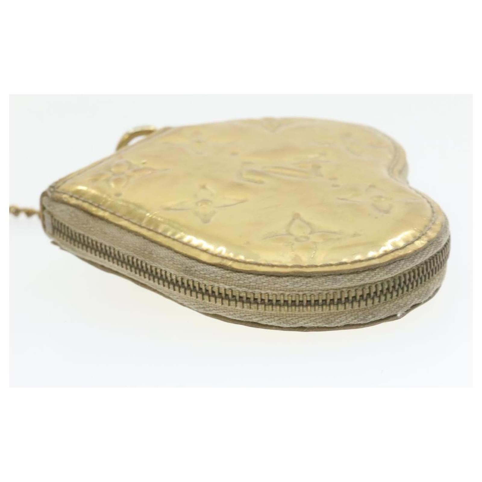 LOUIS VUITTON Monogram Miroir Porte Monnaie Coeur Coin Purse M93567 auth  35098 Golden ref.770853 - Joli Closet