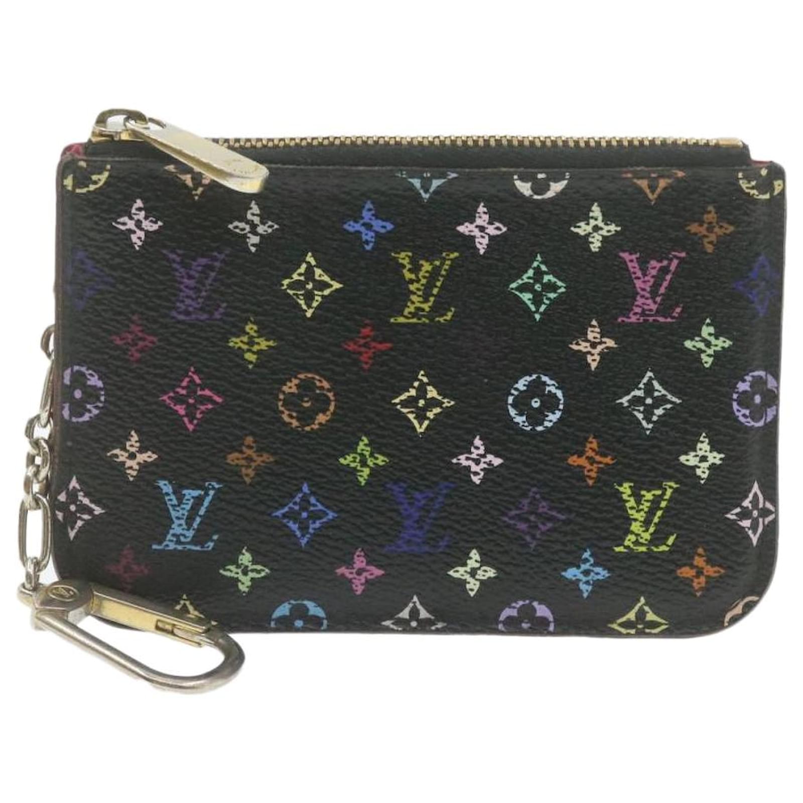 Louis Vuitton Black Monogram Multicolor Pochette Cles NM Key