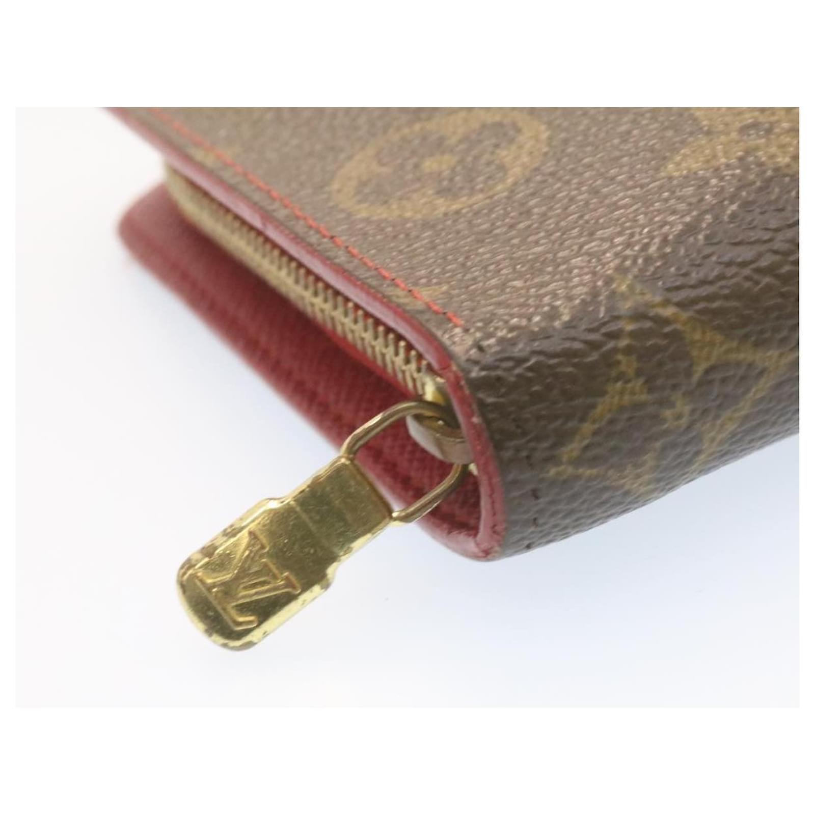 LOUIS VUITTON PORTE MONNAIE ZIP WALLET MONOGRAM CHERRY EUC