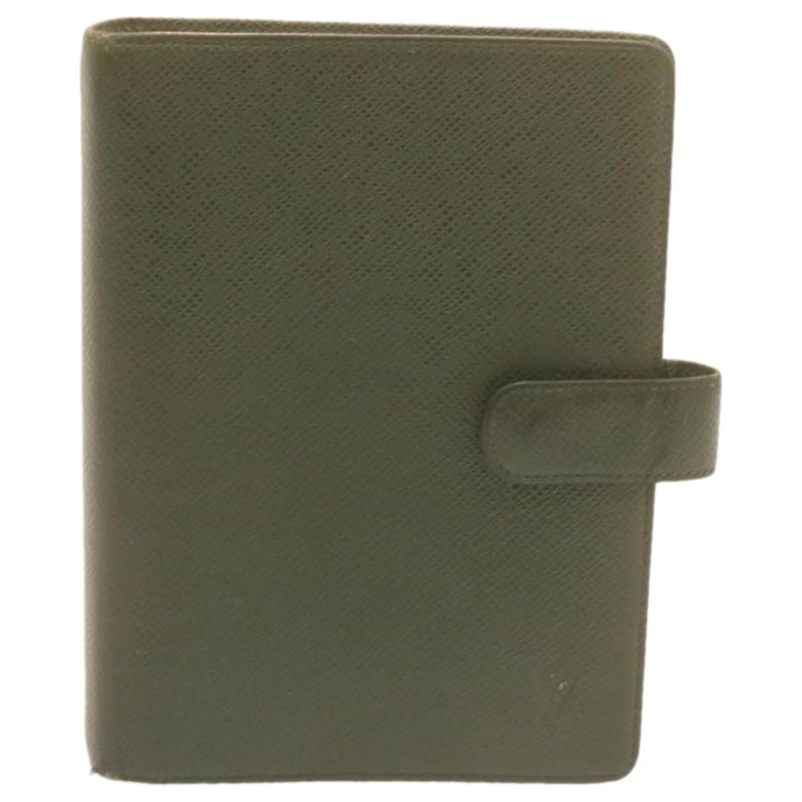 Louis Vuitton Green Taiga Leather Agenda Planner Cover GM Louis