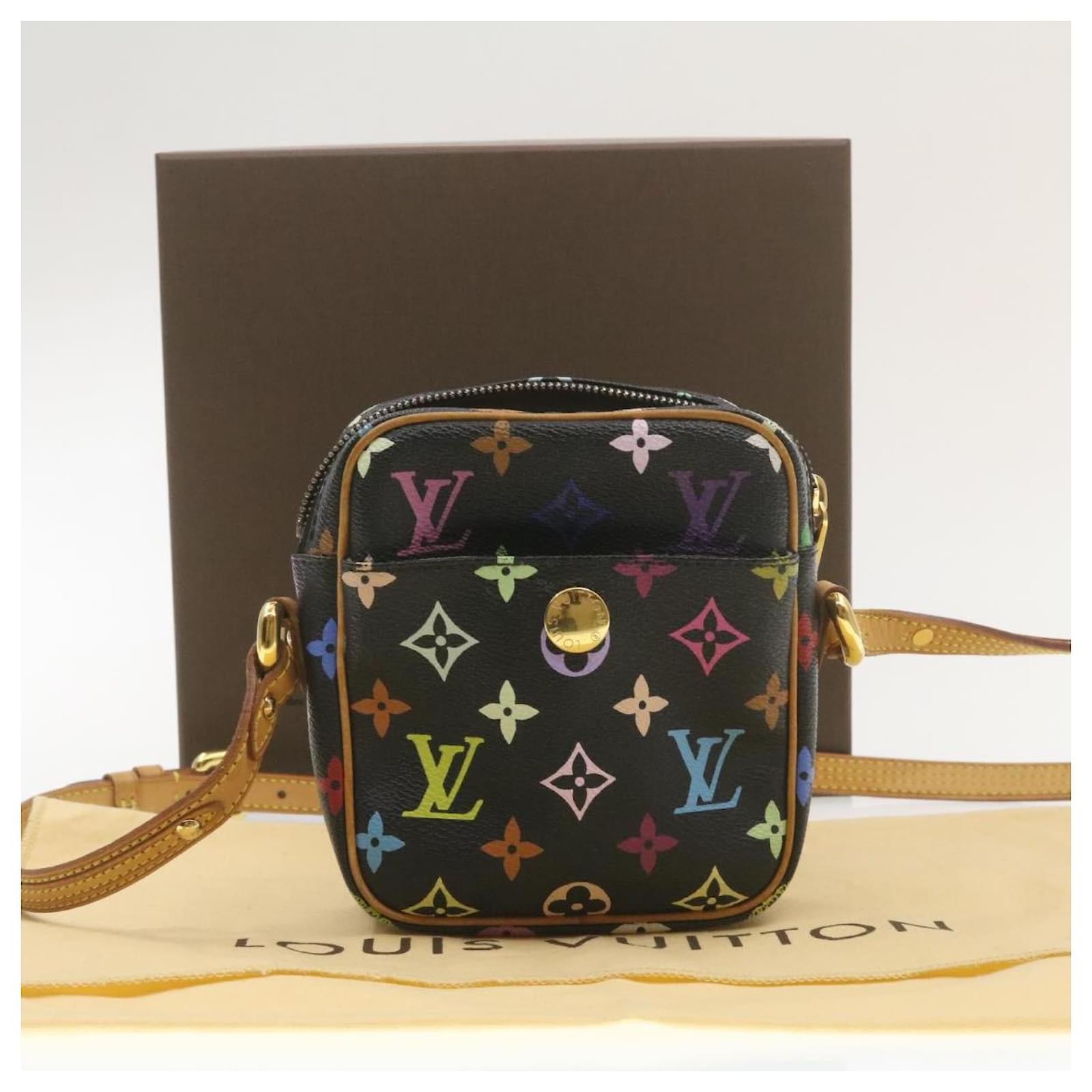 LOUIS VUITTON Monogram Multicolor Rift Shoulder Bag Black M40056