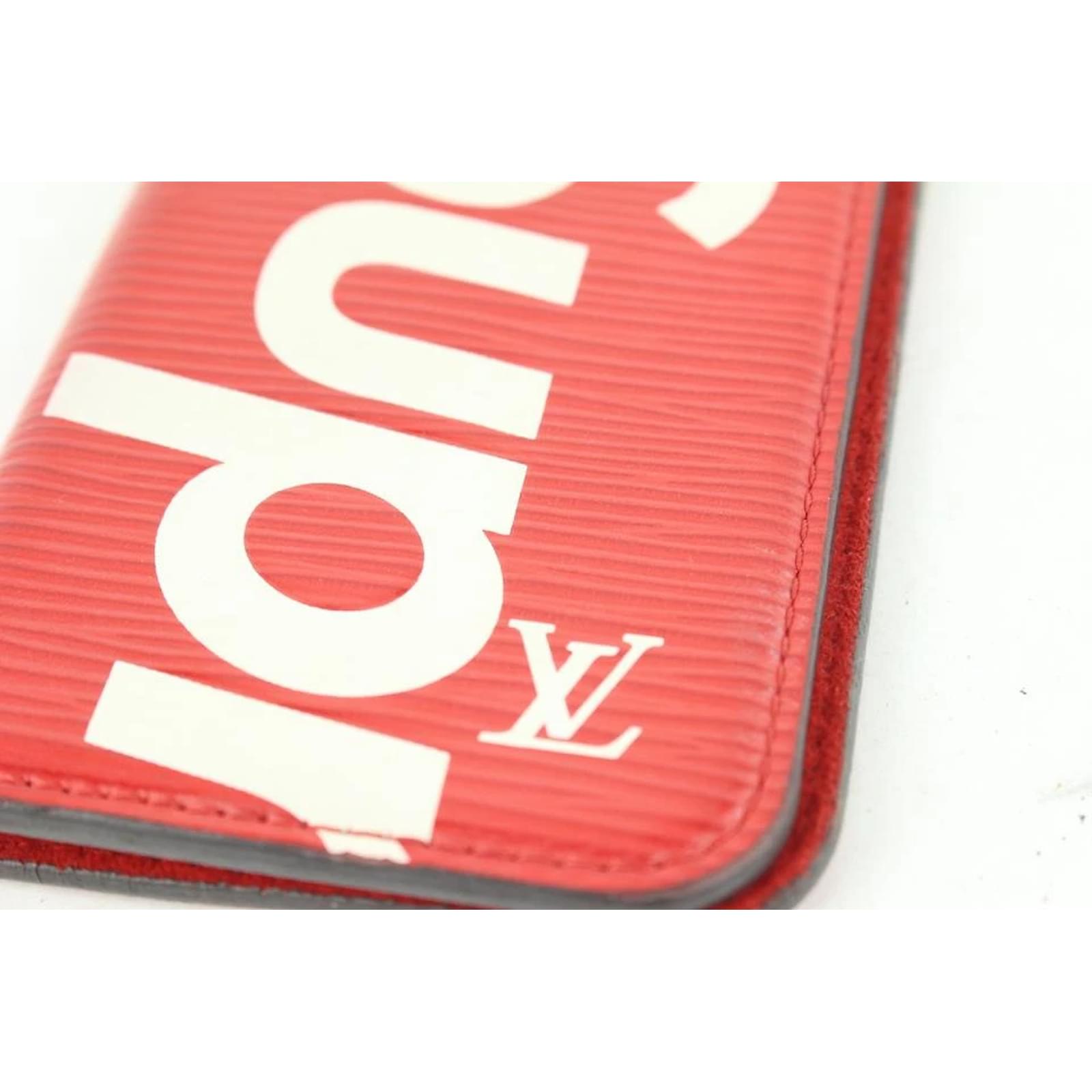 Louis Vuitton x Supreme iPhone 7 Folio EPI Red