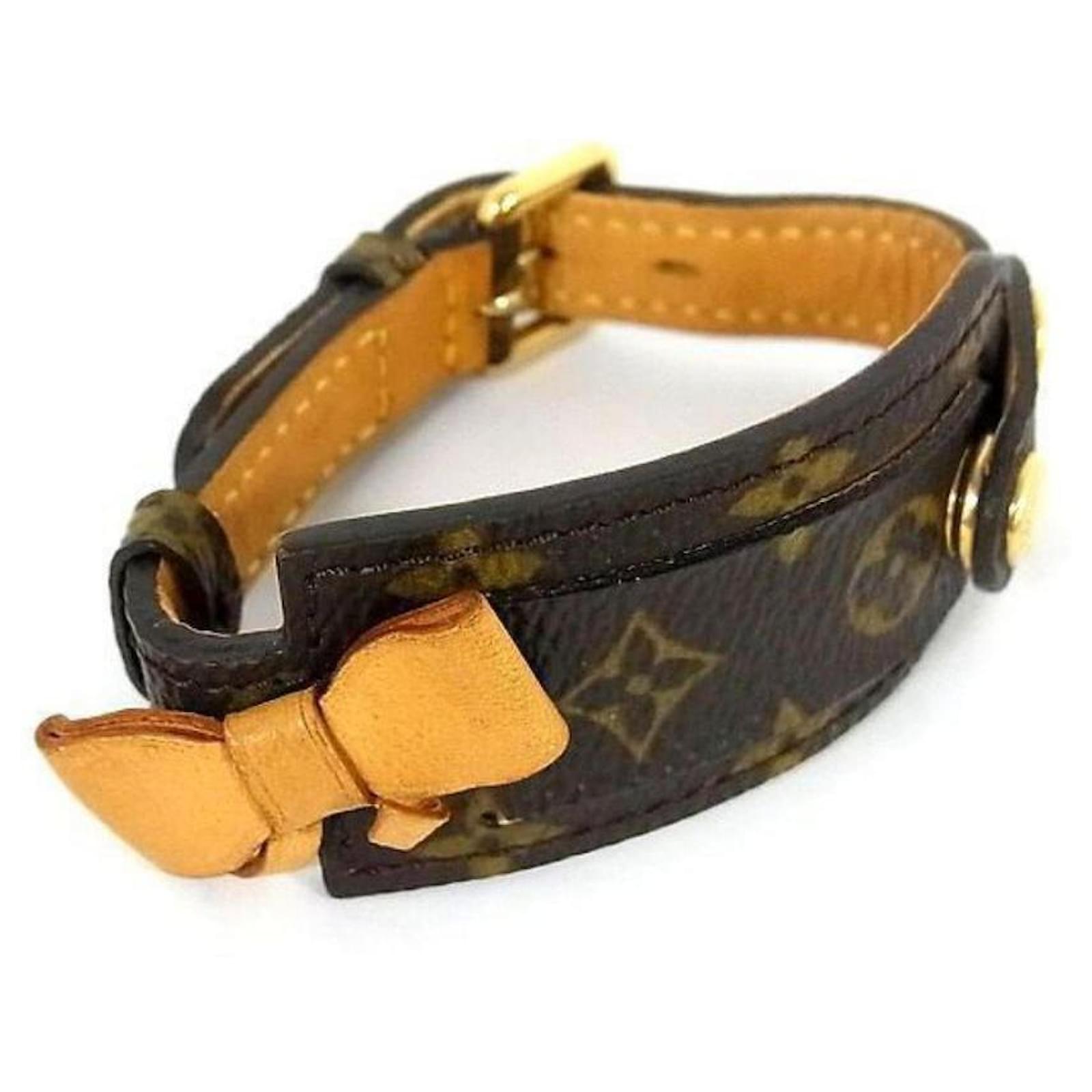 Louis Vuitton Monogram Baxter Dog Collar Leather ref.337747 - Joli