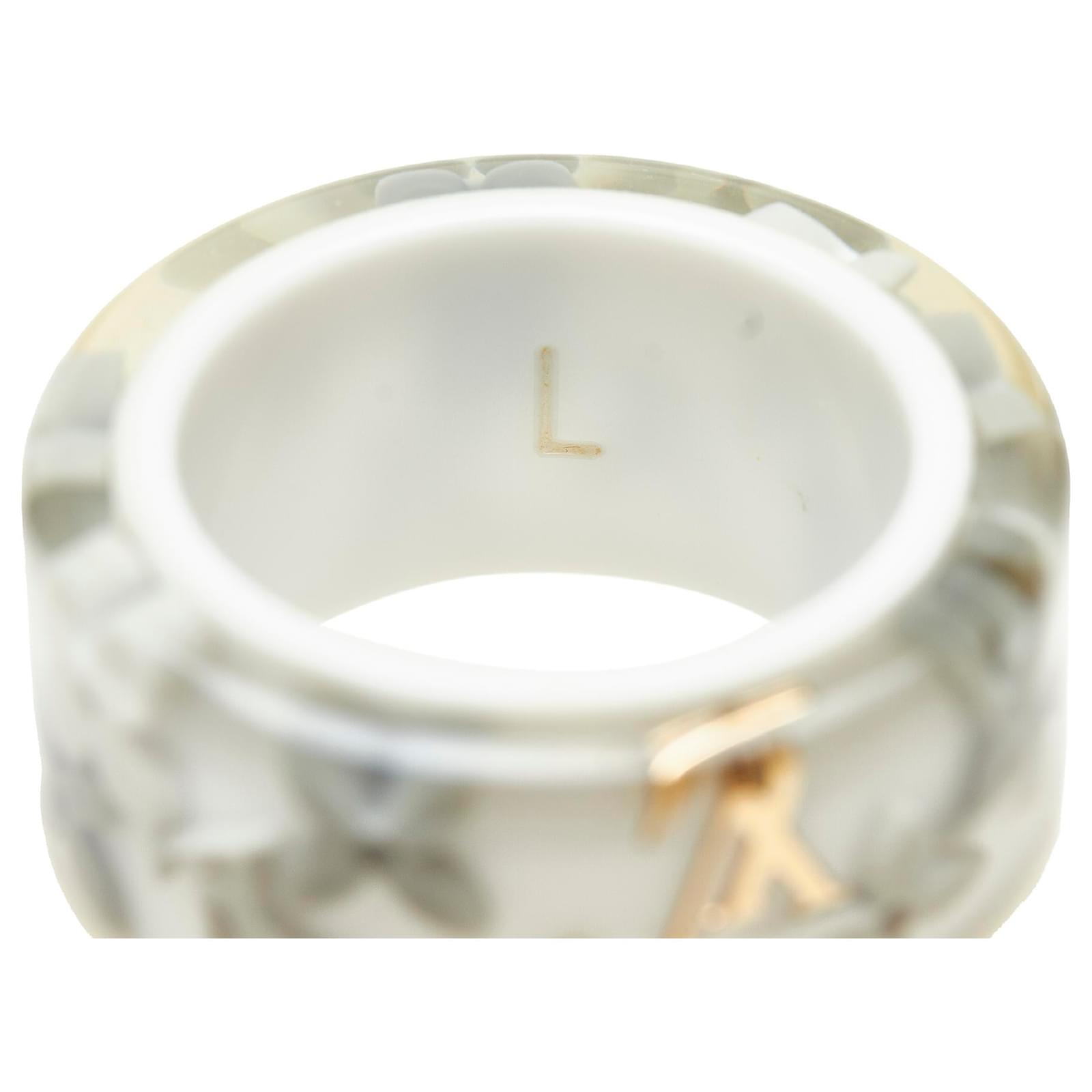 Louis Vuitton Clear Resin Inclusion Ring Size 7 M - Yoogi's Closet