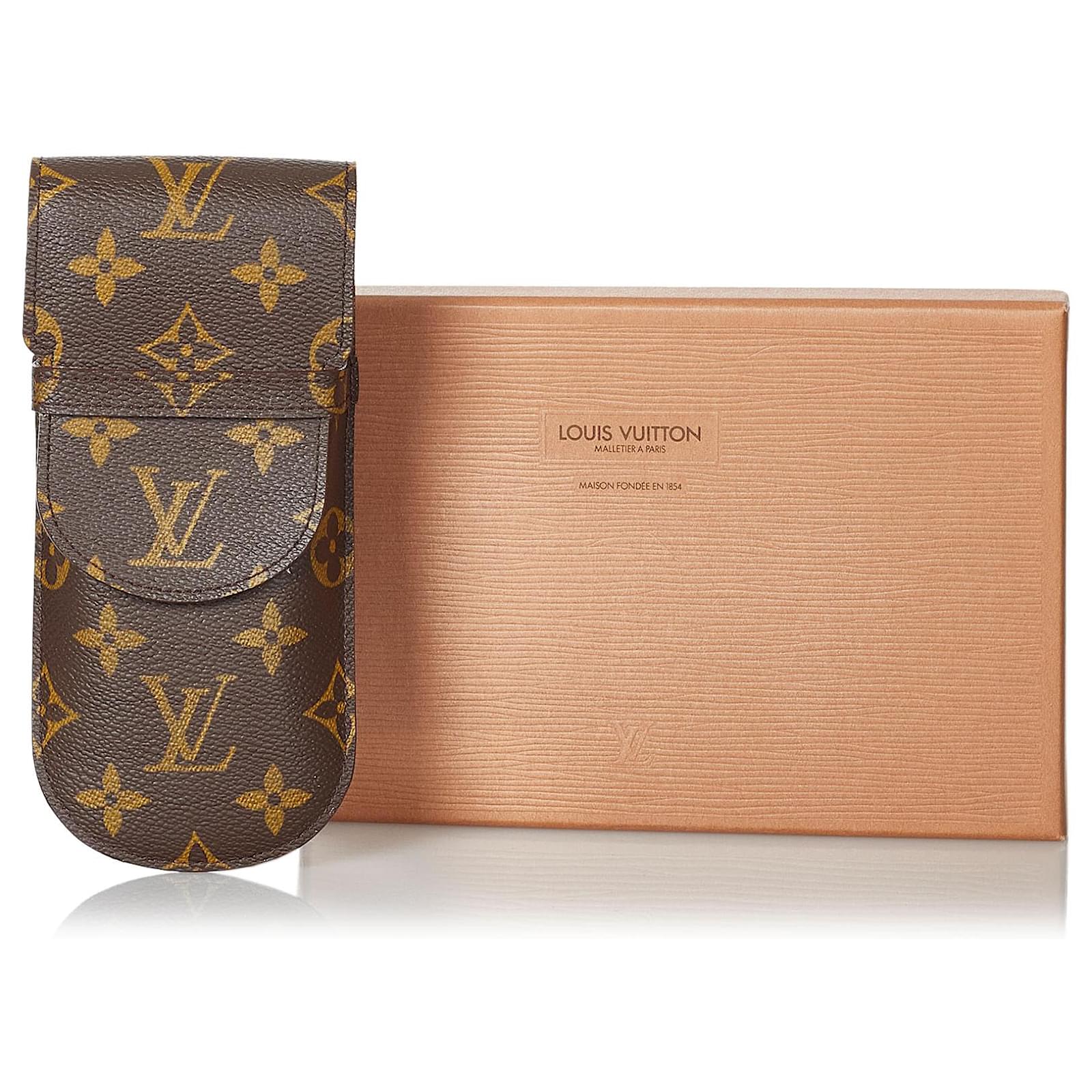 Louis Vuitton Monogram Etui Lunettes Glasses Case - Brown