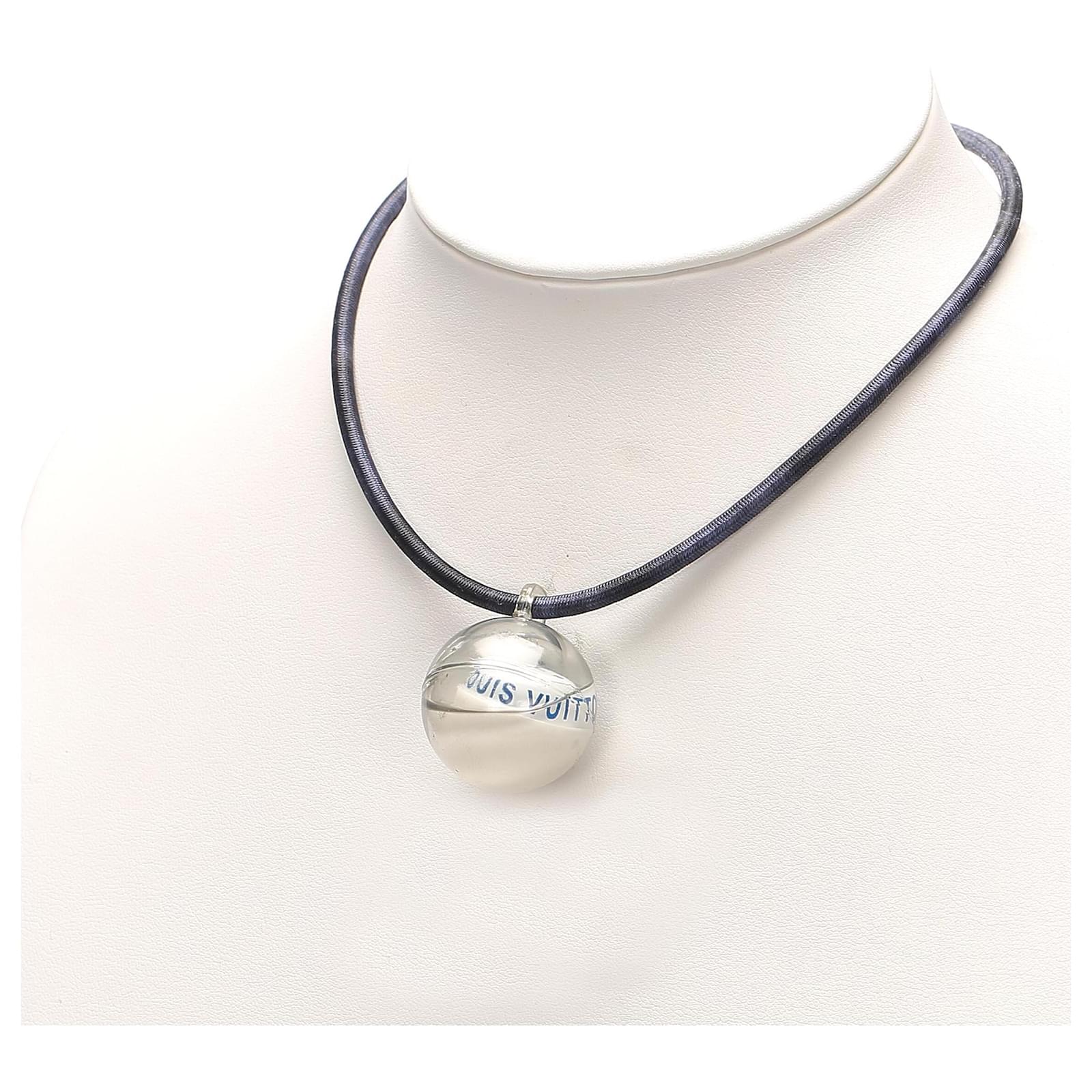 Louis Vuitton White LV Cup 2000 Compass Necklace Blue Dark blue Plastic  Cloth ref.338043 - Joli Closet