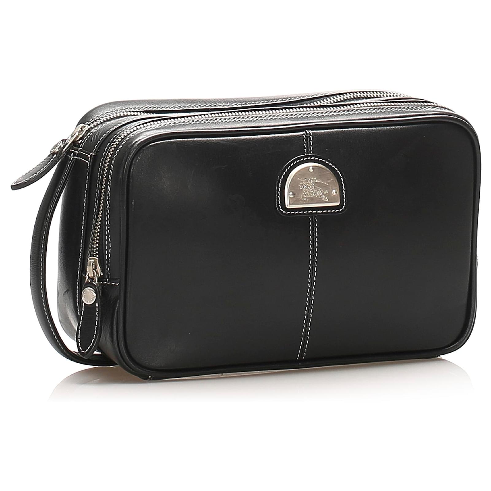 Cartera Burberry de piel negra Negro Cuero Becerro  - Joli Closet