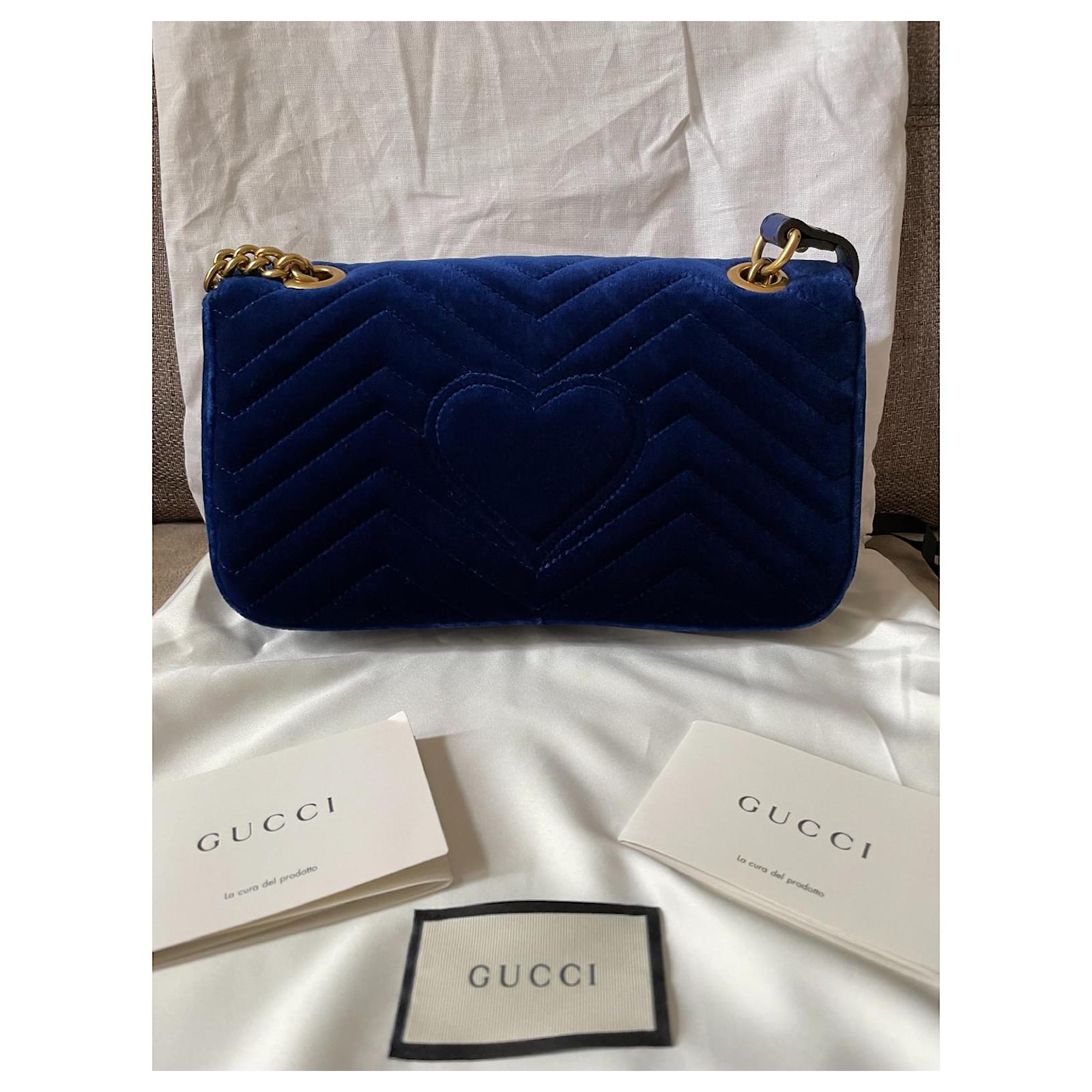 Sac Gucci Marmont bleu – Closet2Closet.Paris