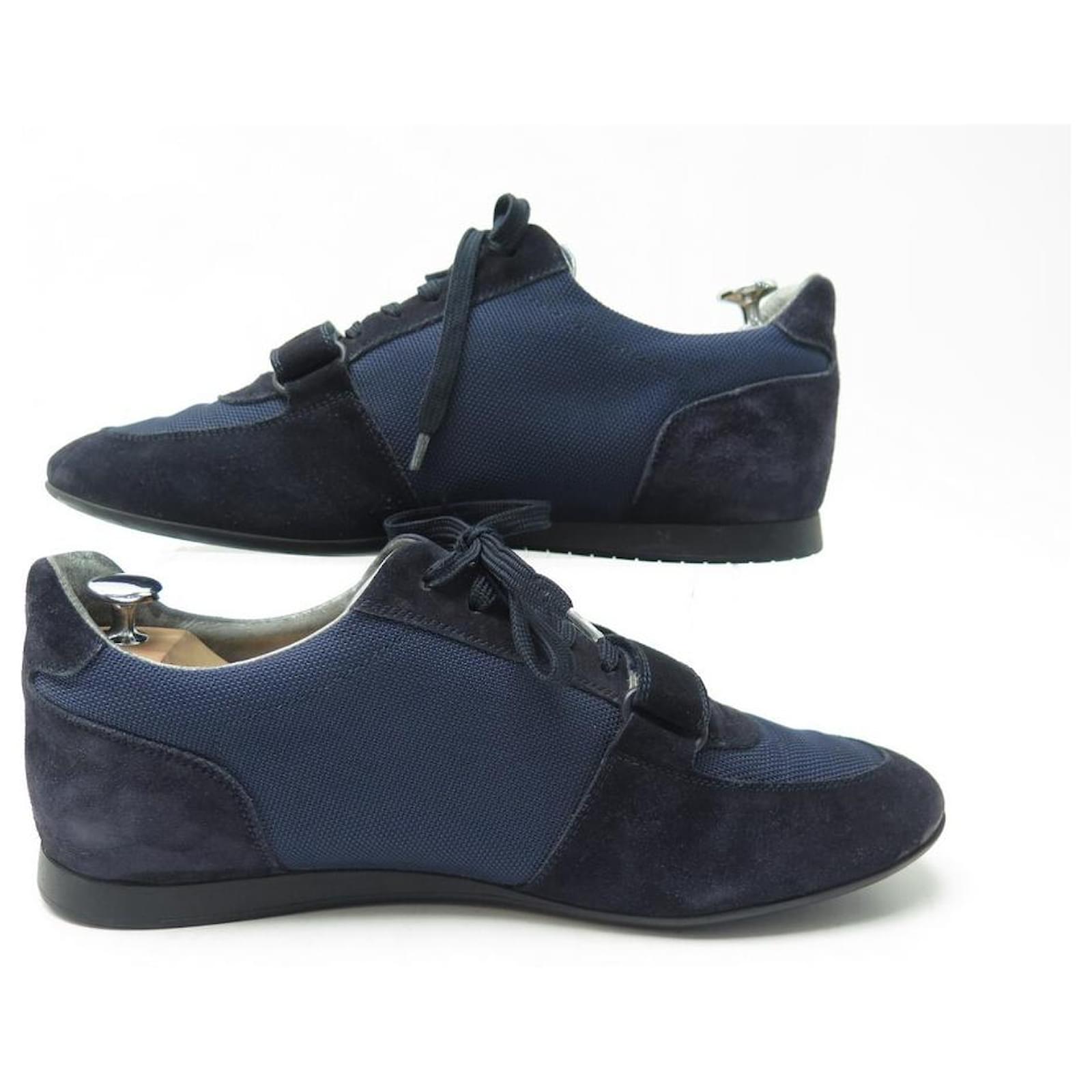LOUIS VUITTON sneakers SHOES 7.5 41.5 NAVY BLUE CANVAS SNEAKERS SHOES Cloth  ref.340765 - Joli Closet
