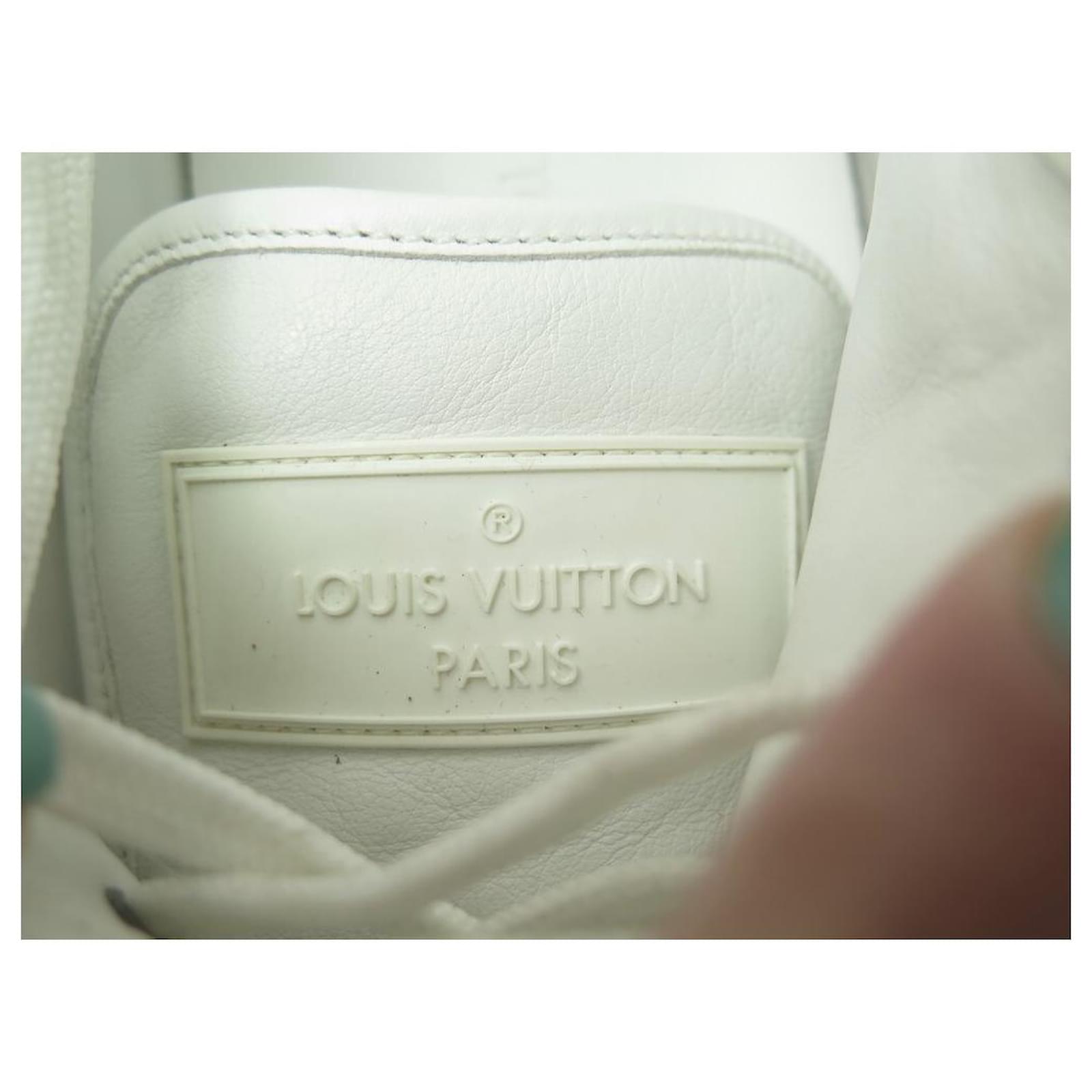 Louis Vuitton Turnschuhe 9 43 AUS WEISSEM LEDER + BOX SNEAKERS