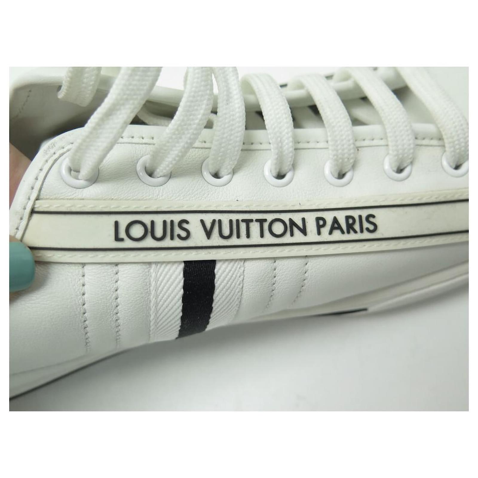 Louis Vuitton Turnschuhe 9 43 AUS WEISSEM LEDER + BOX SNEAKERS