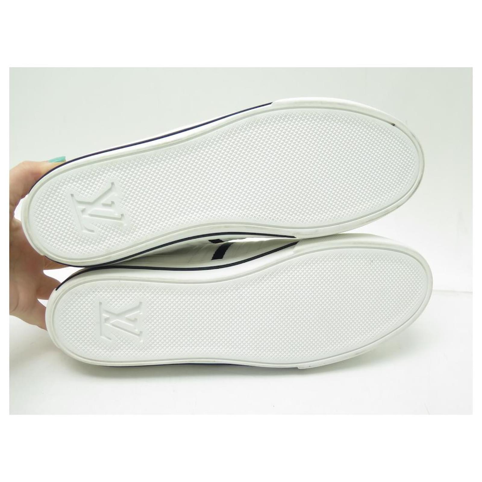 LOUIS VUITTON sneakers SHOES 9 43 IN WHITE LEATHER + BOX SNEAKERS SHOES  ref.340906 - Joli Closet