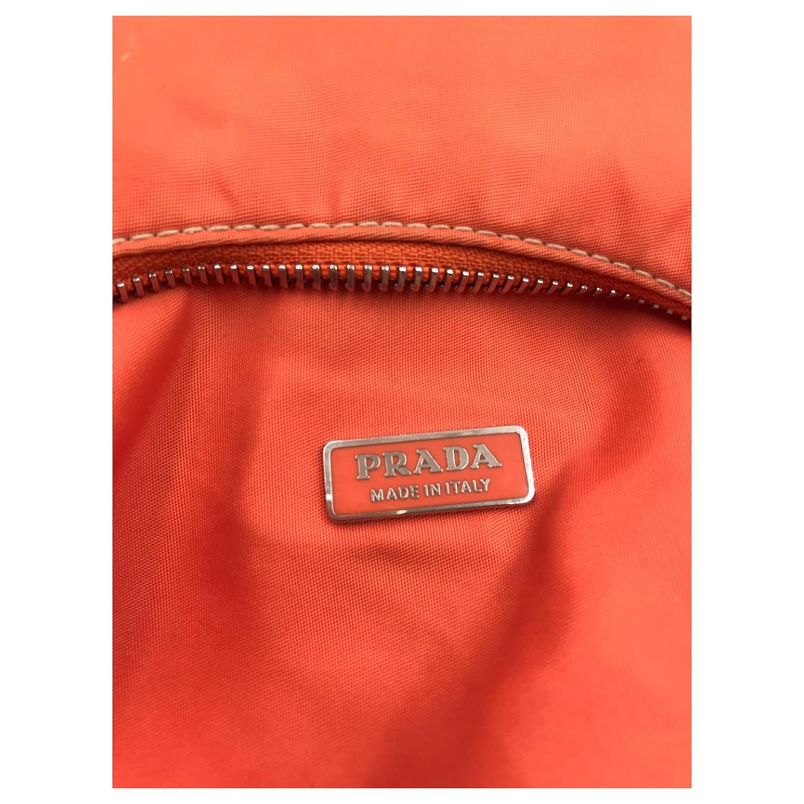 Prada Nylon Mini Hobo Orange ref.341291 - Joli Closet