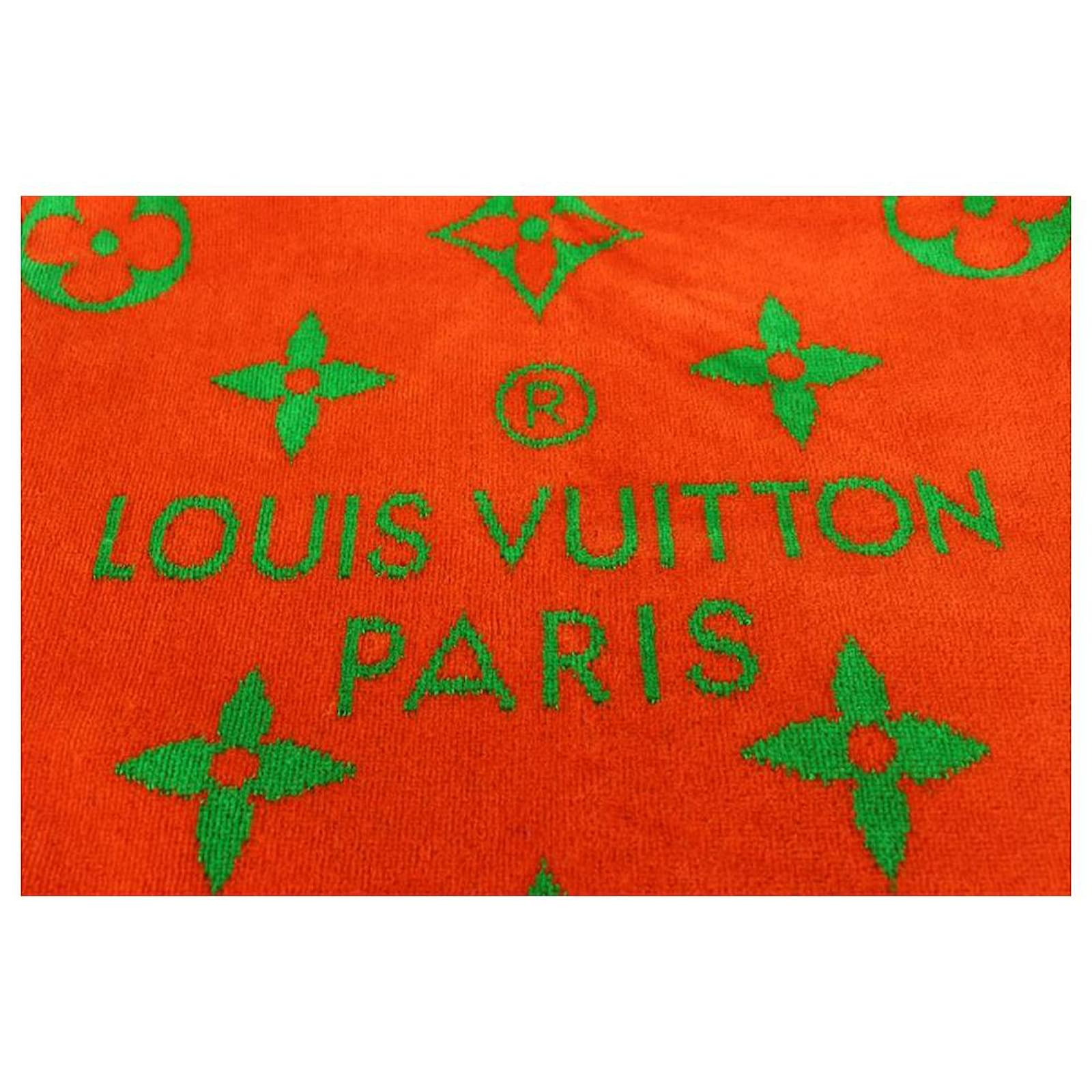 Louis Vuitton Toalla de playa LV nuevo Naranja Algodón ref.885180