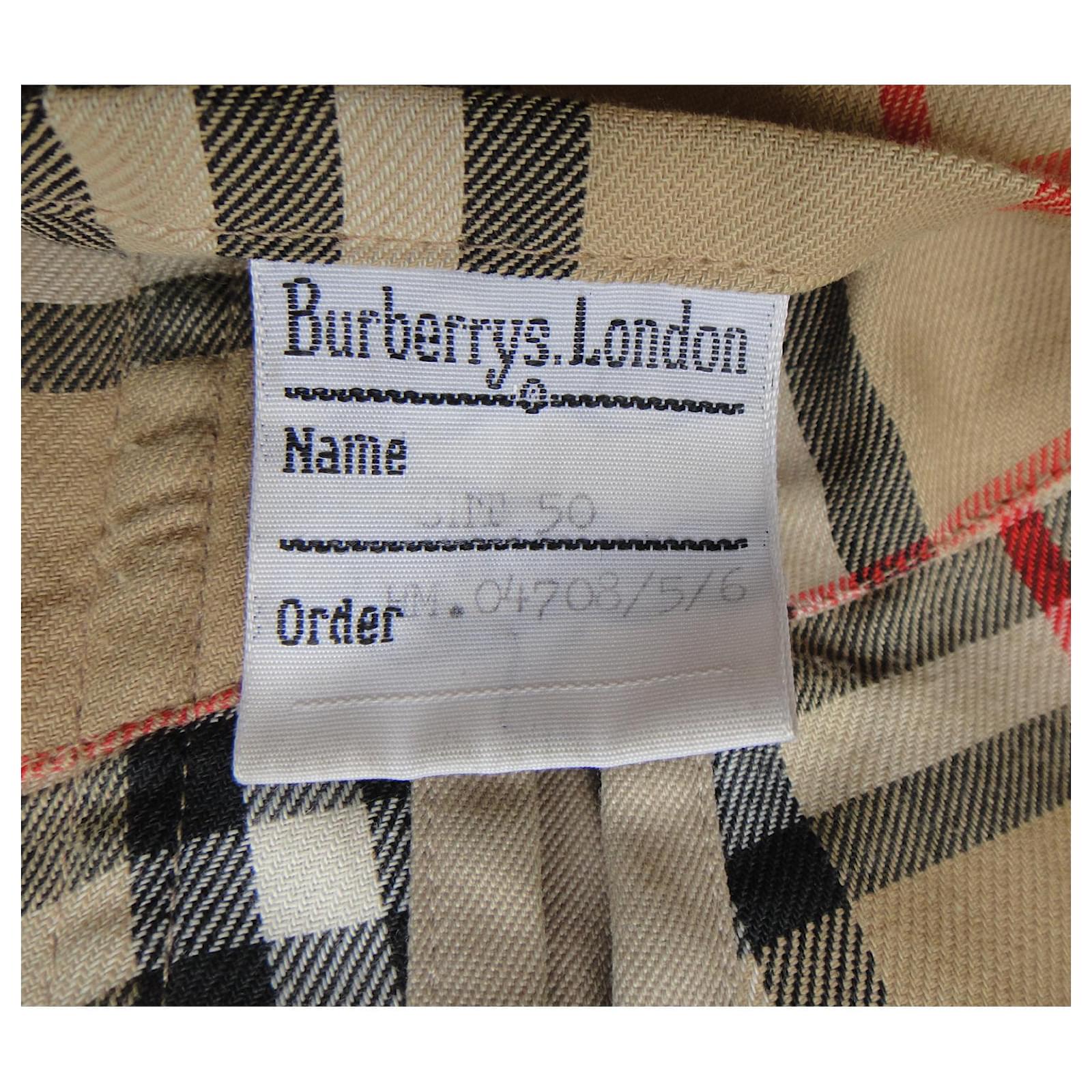 Burberry man trench coat vintage 50 Beige Cotton Polyester ref.341807 ...
