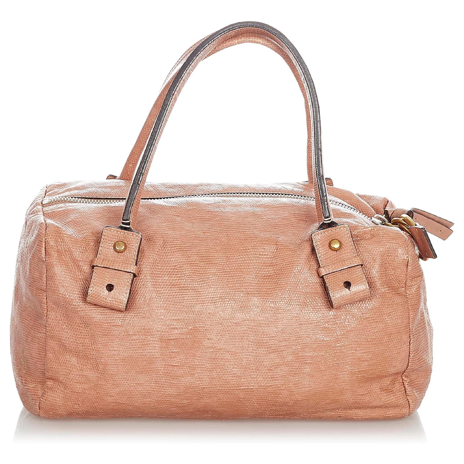 Chloé Chloe Pink Eclipse Leather Boston Bag Pony-style calfskin