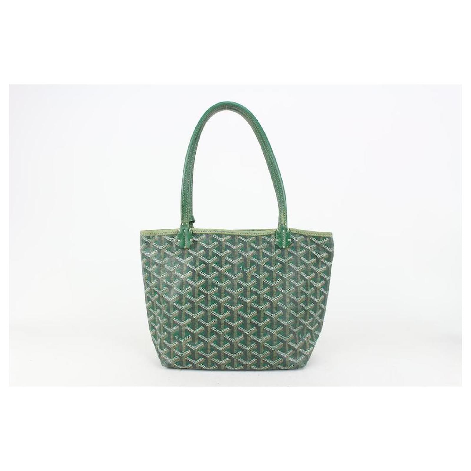 Goyard Grey Chevron St Louis PM Tote Bag with Pouch Leather ref