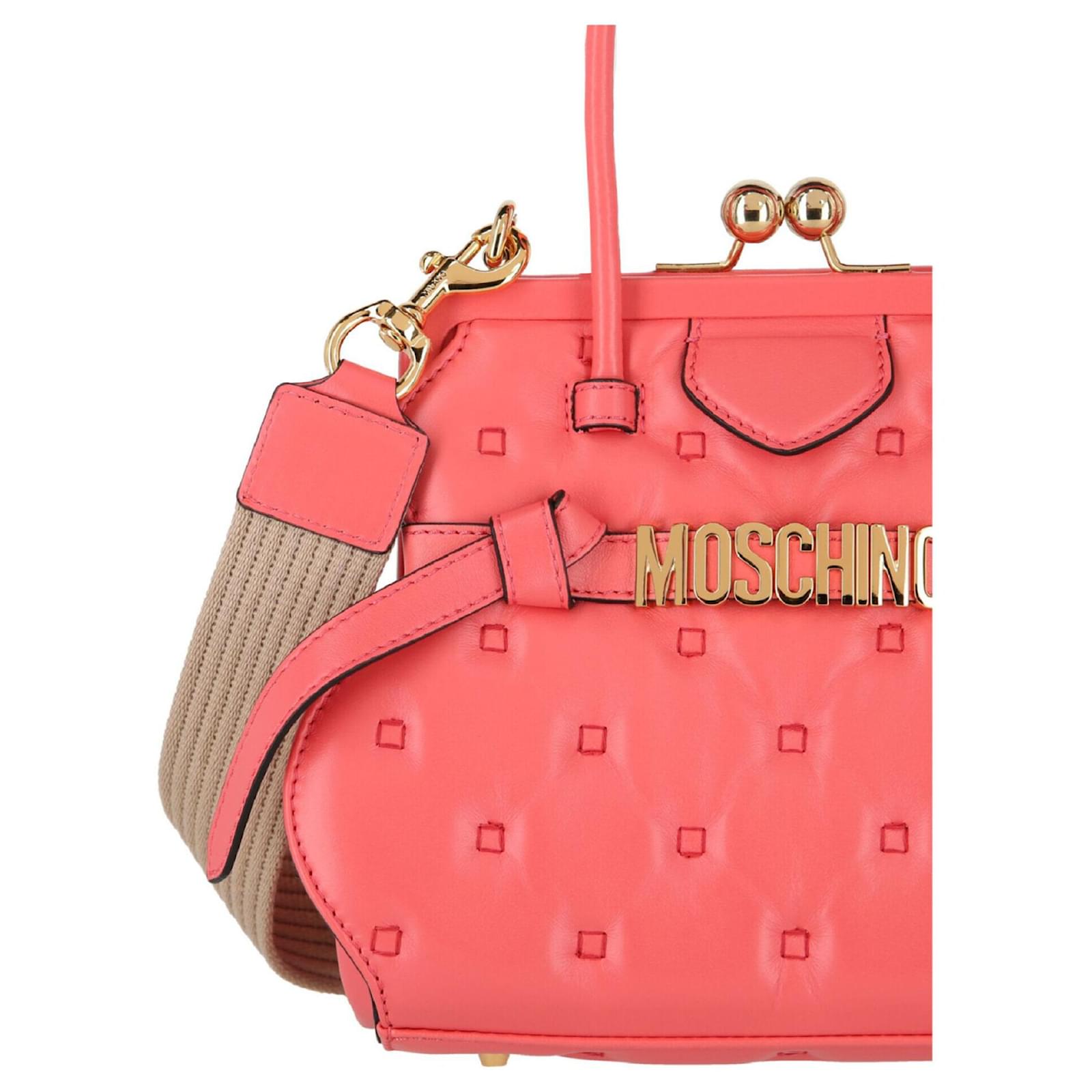 moschino red handbolsa