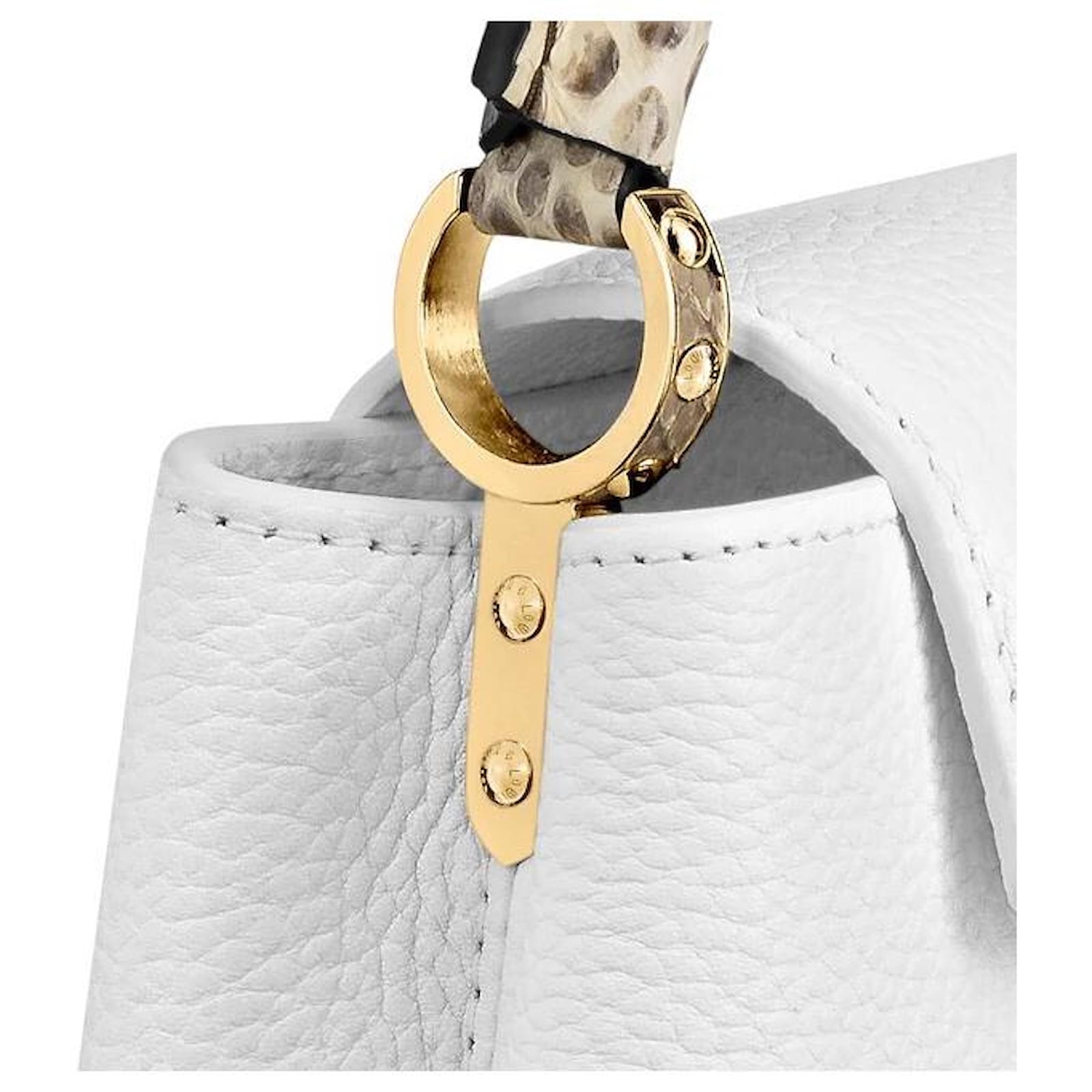 LV Louis Vuitton Sac bandoulière femme CAPUCINES mini sac à main blanc  Taurillon cuir de vachette - Cdiscount Bagagerie - Maroquinerie