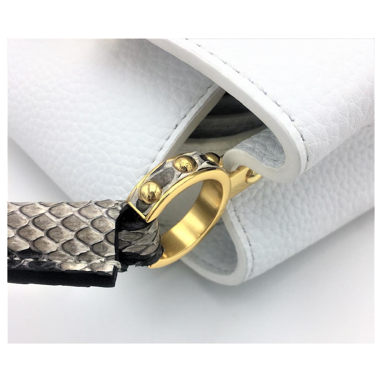 Louis Vuitton LV capucines mini new White Leather ref.480437
