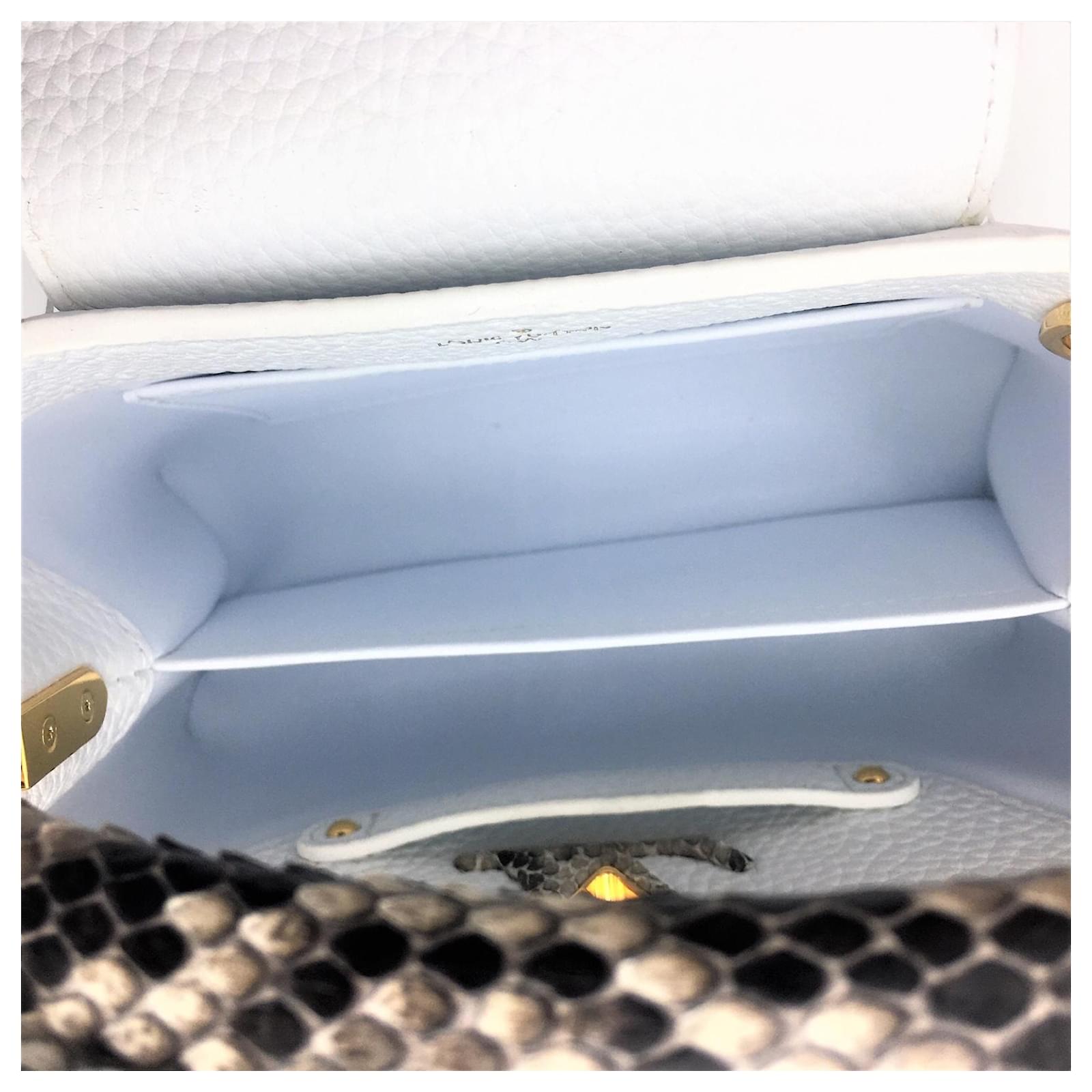 Louis Vuitton Capucines mini White Leather ref.344380 - Joli Closet