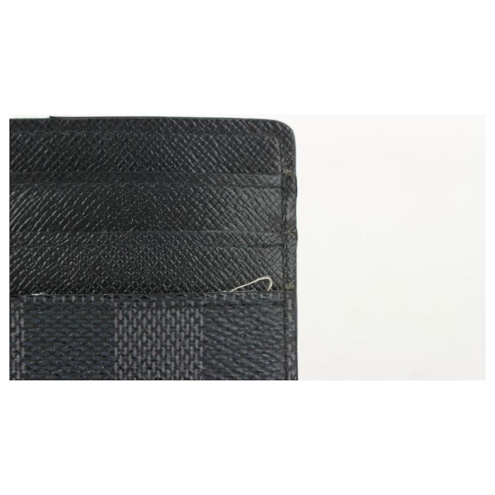 Louis Vuitton Black Damier Graphite Long Card Holder Wallet Insert