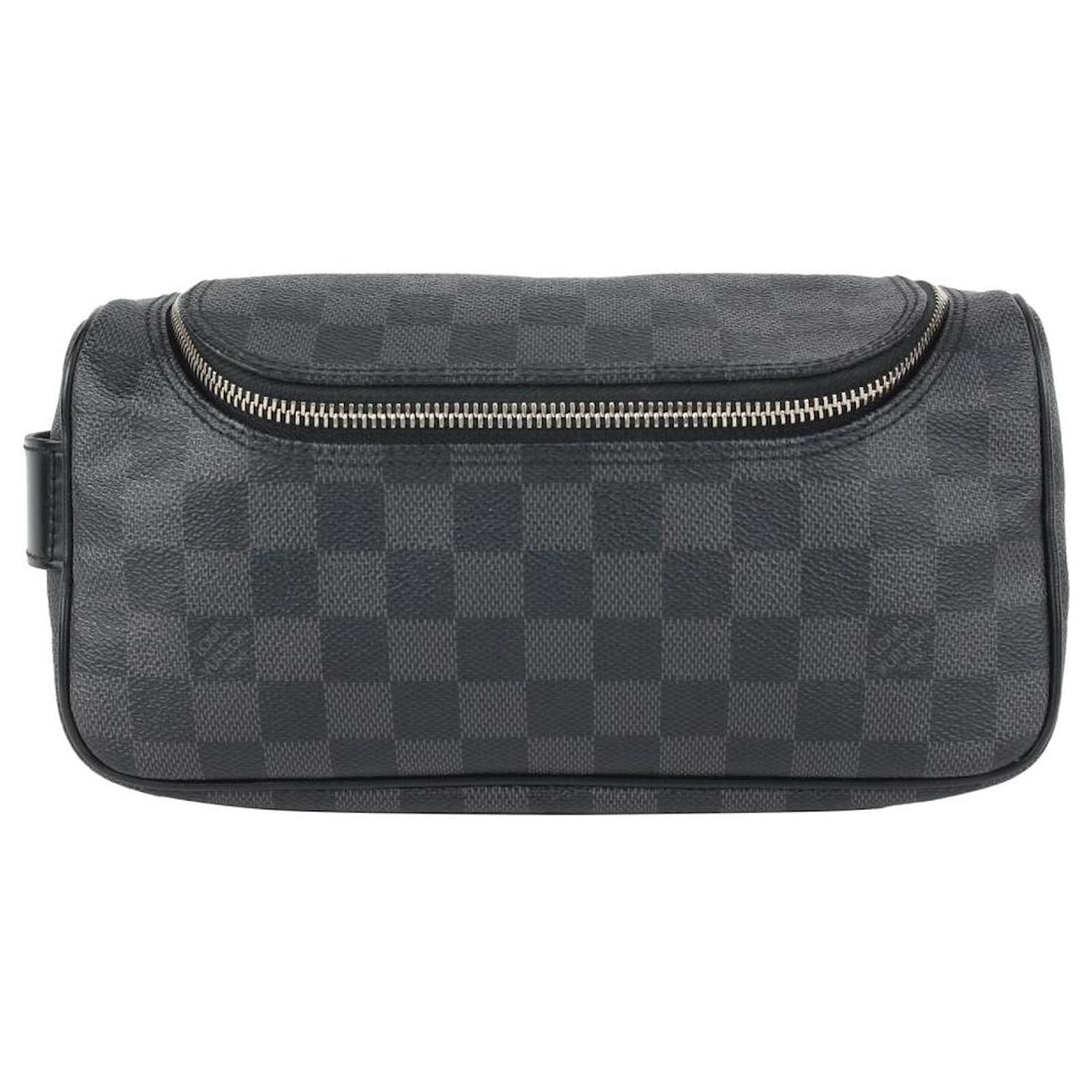 Louis Vuitton Dopp Kit Damier Graphite Toilet Pouch Black