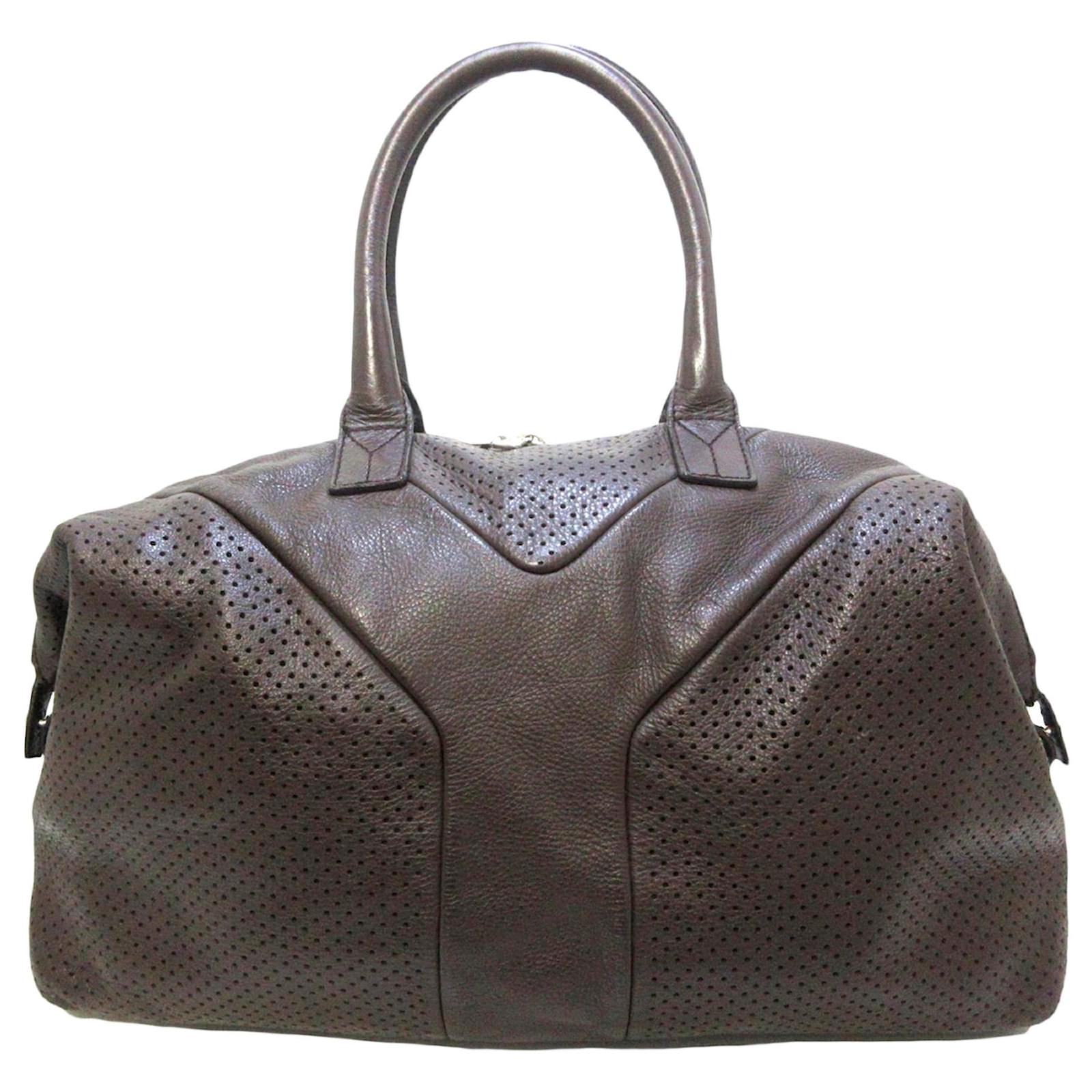 バッグ Yves Saint Laurent / Leather Boston Bag YVES SAINT LAURENT Boston bag Handbag Black Leather Vintage