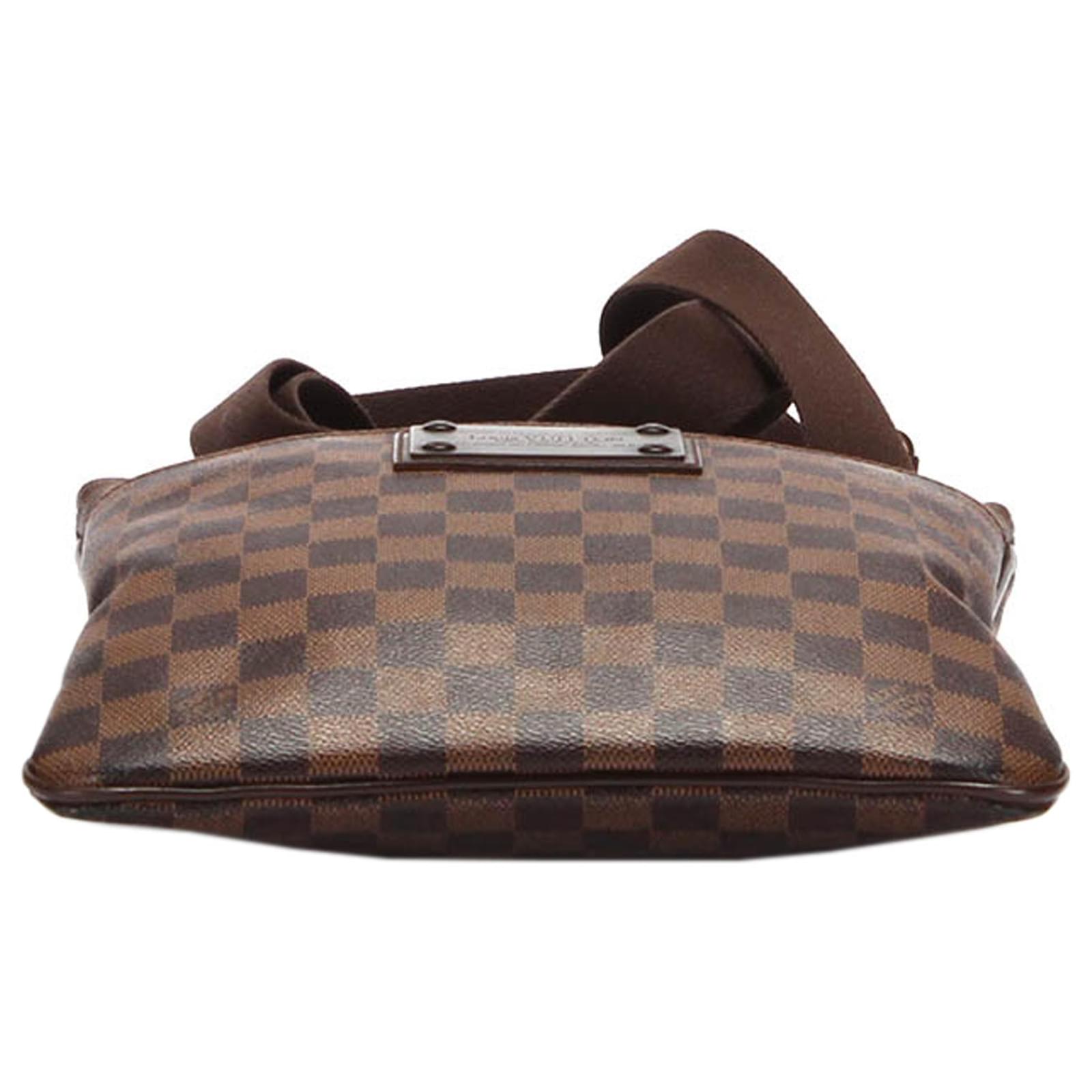 Louis Vuitton Brown Damier Ebene Brooklyn Flat Pochette Cloth ref.158671 -  Joli Closet