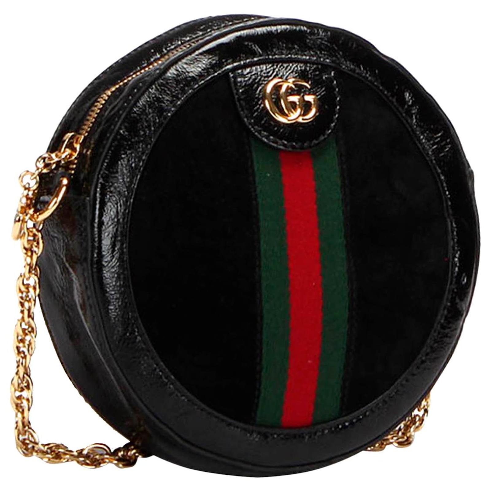 Gucci Ophidia Mini Suede Black Crossbody Bag - Chronostore