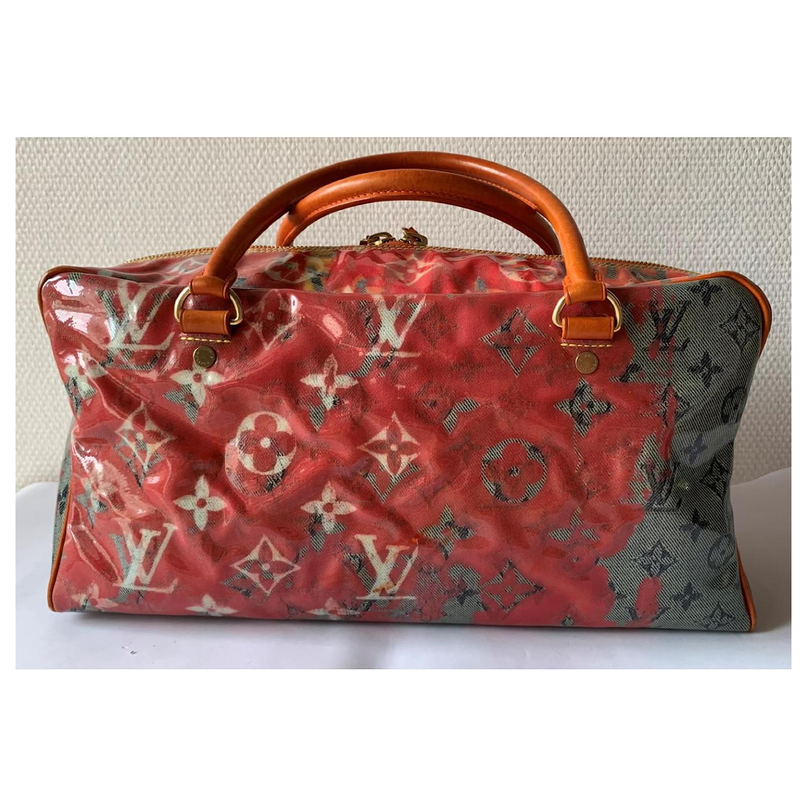 Louis Vuitton Travel Richard Prince Pink Denim Weekender Pm Bag