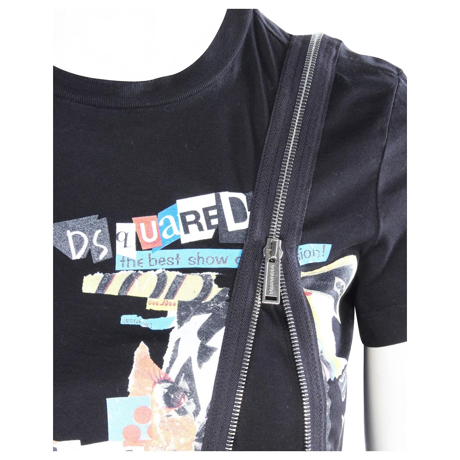 dsquared2 t shirt zip