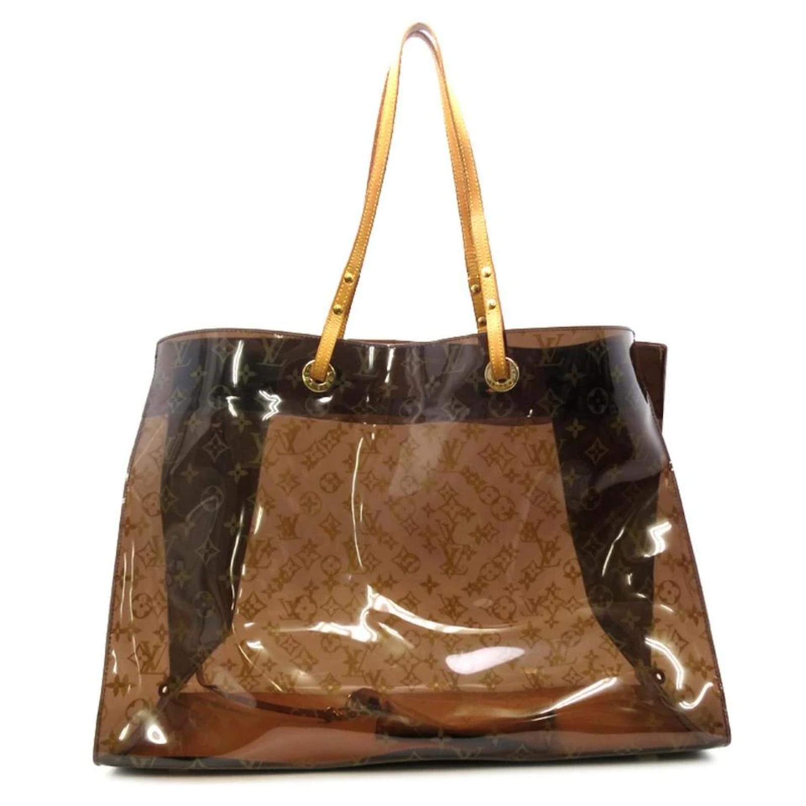 Louis Vuitton Clear Monogram Sac Cabas Cruise Ambre GM Tote Bag with Pouch  240753
