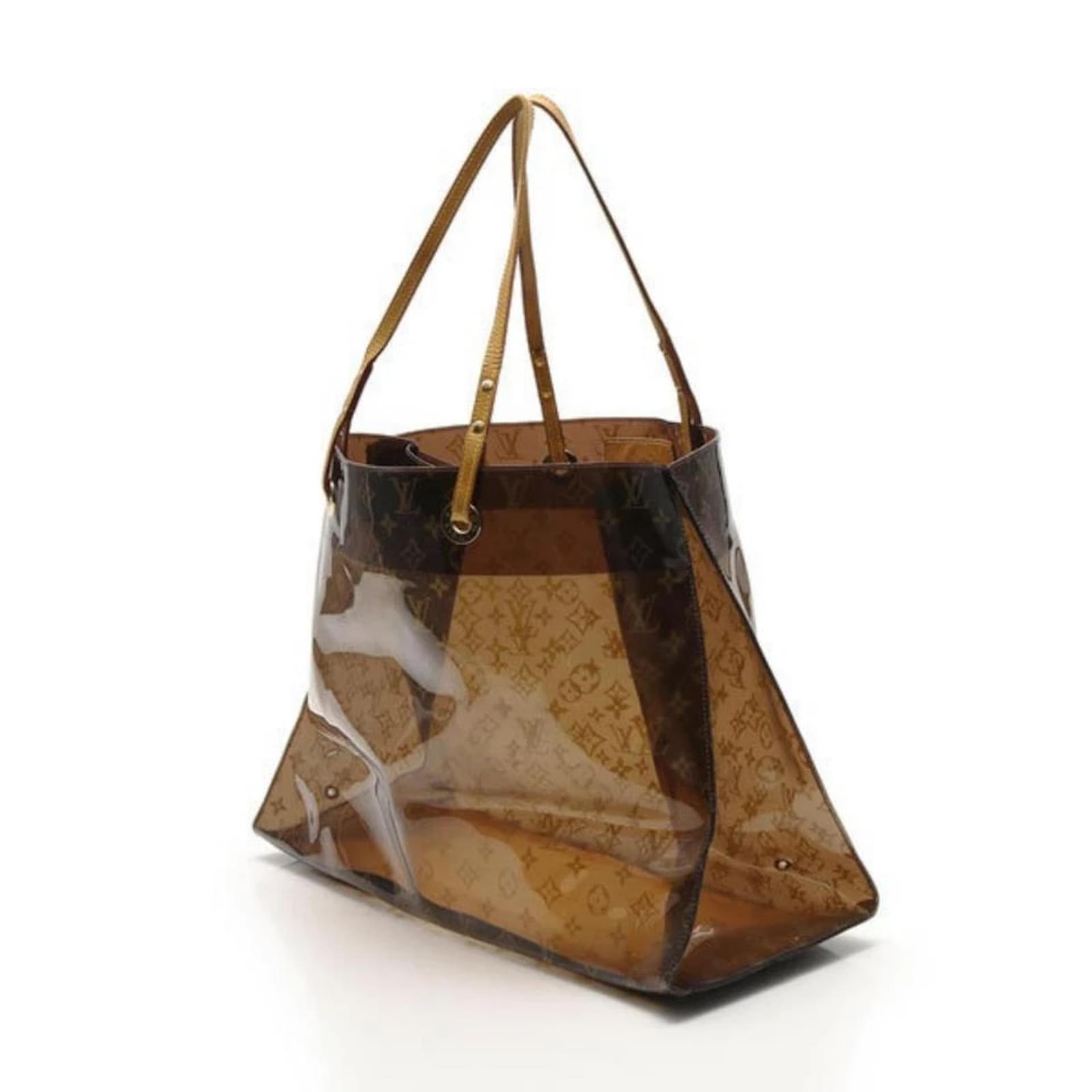 Louis Vuitton Clear Monogram Ambre Cabas Cruise GM Tote with Pouch Leather  ref.346728 - Joli Closet