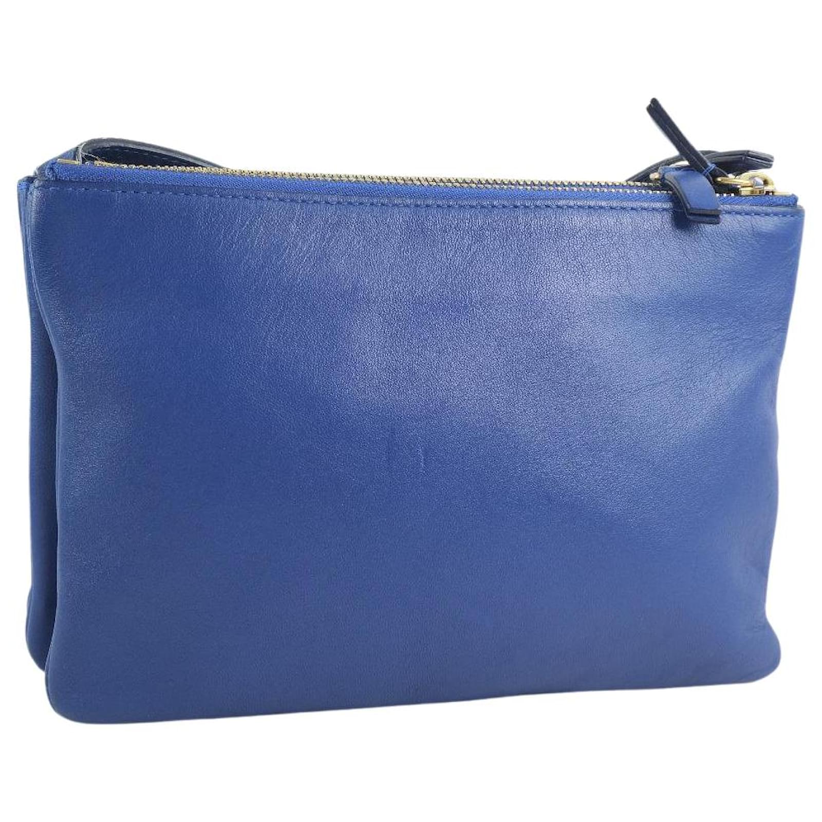 Céline Trio Blue Leather ref.347284 - Joli Closet