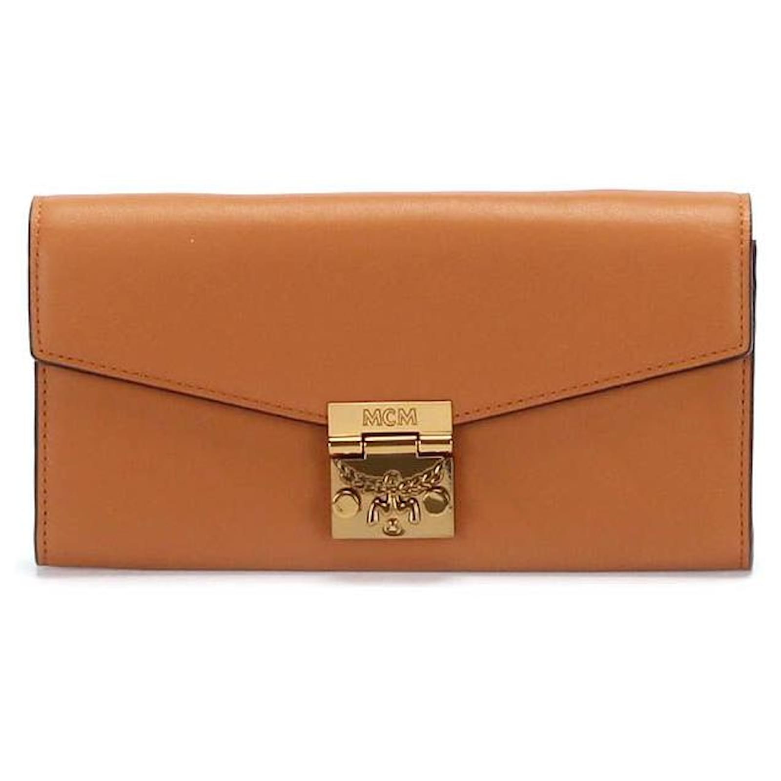 mcm orange wallet