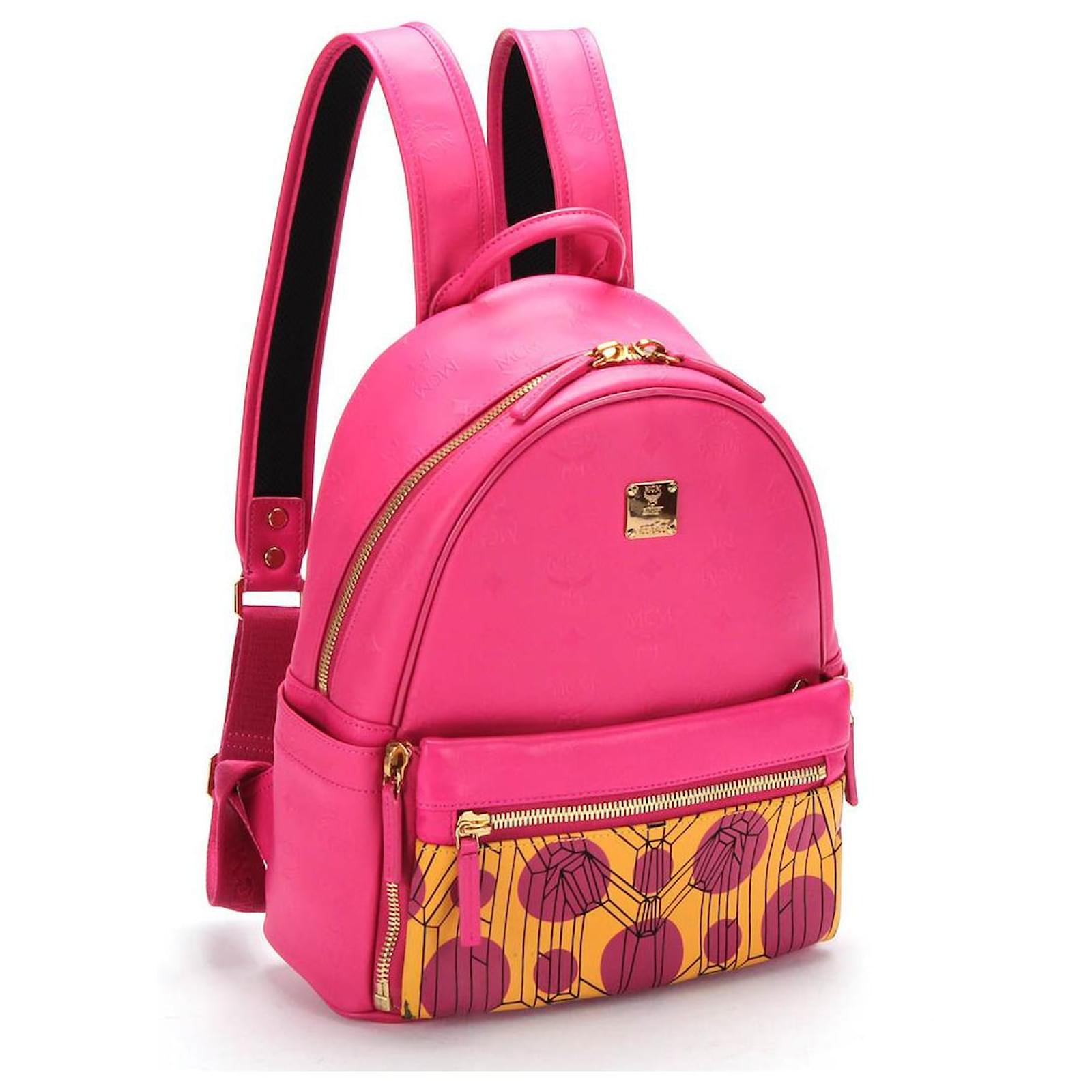 MCM Backpack in Pink Leather ref.347558 Joli Closet