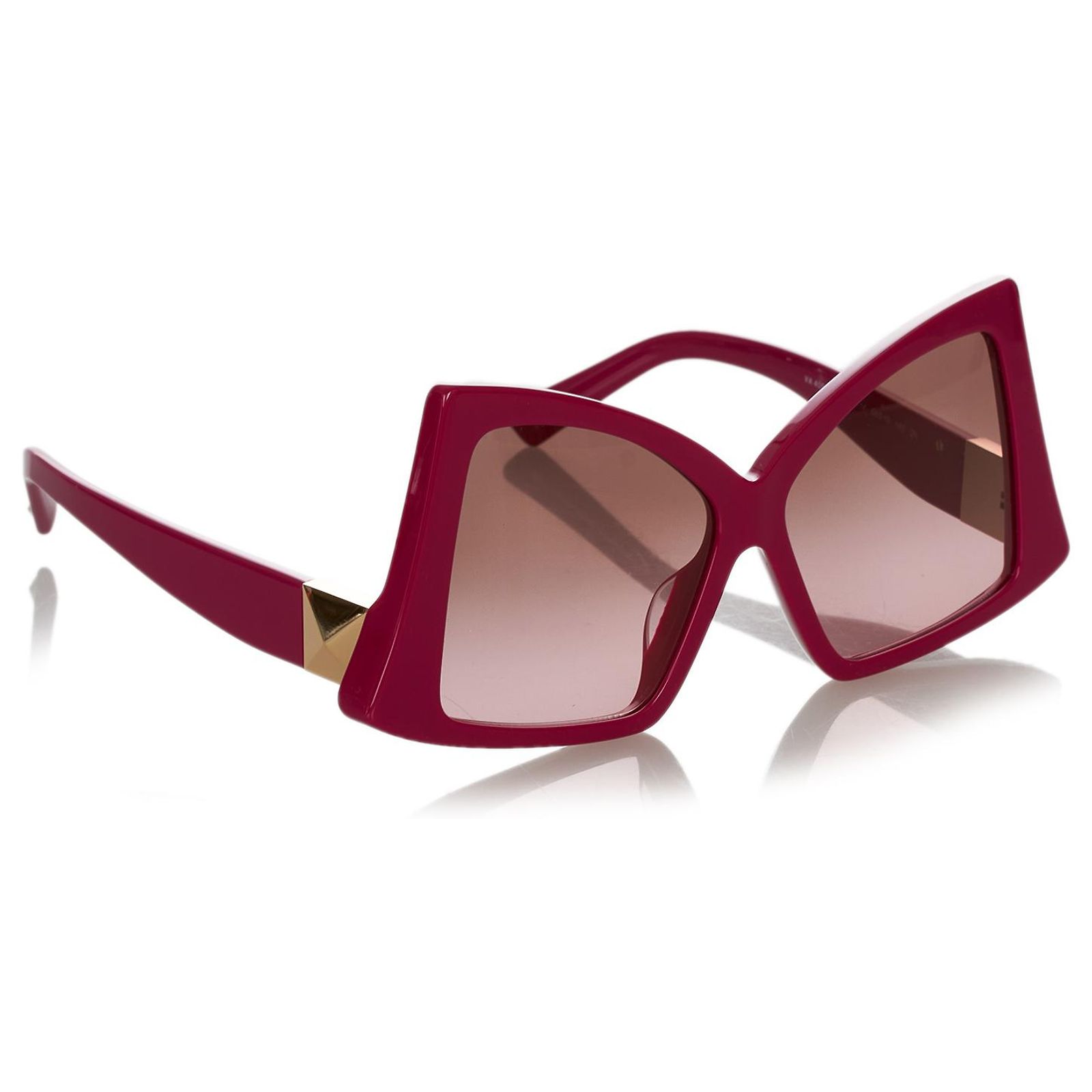 Valentino Red Butterfly Tinted Sunglasses Dark red Plastic 