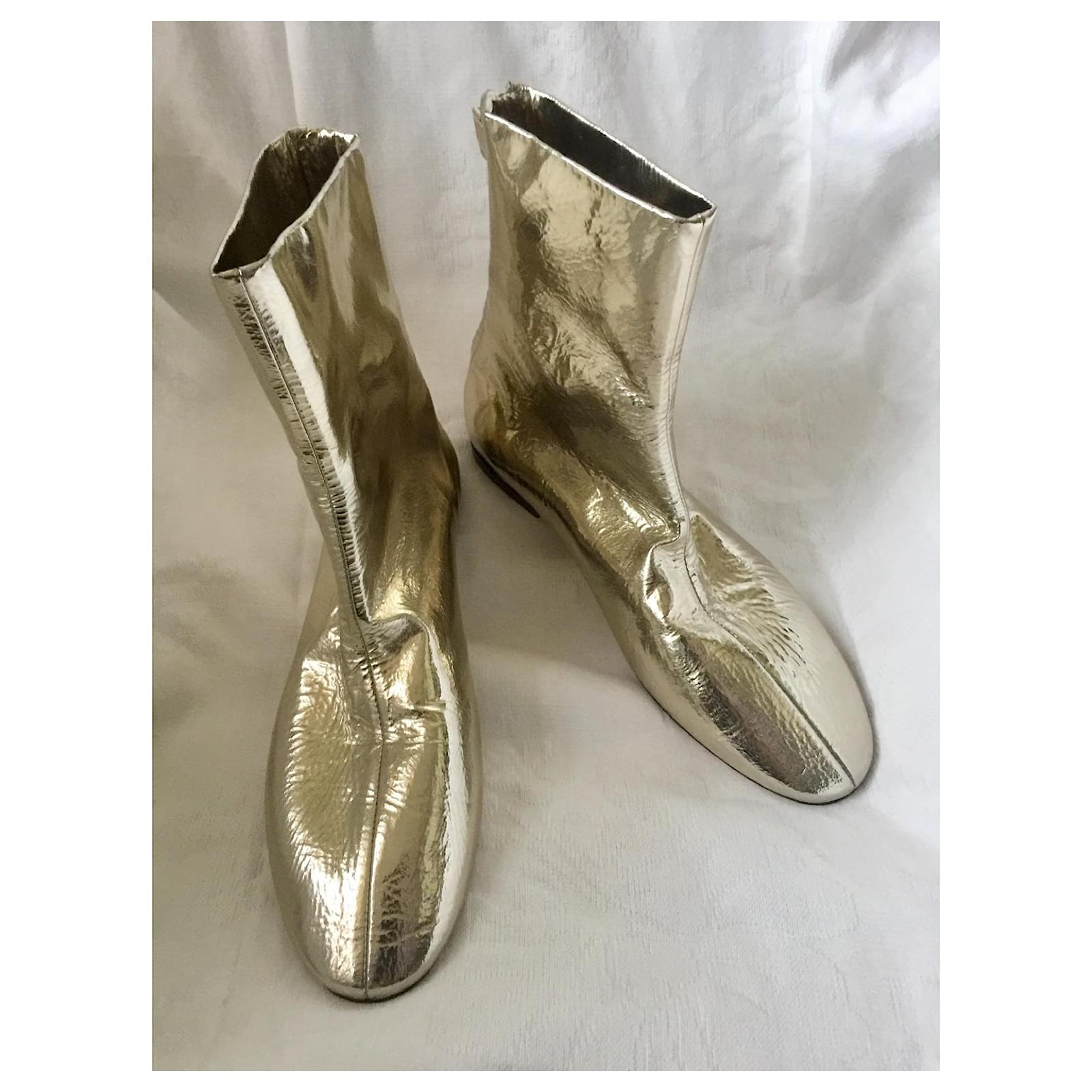 gold dance boots