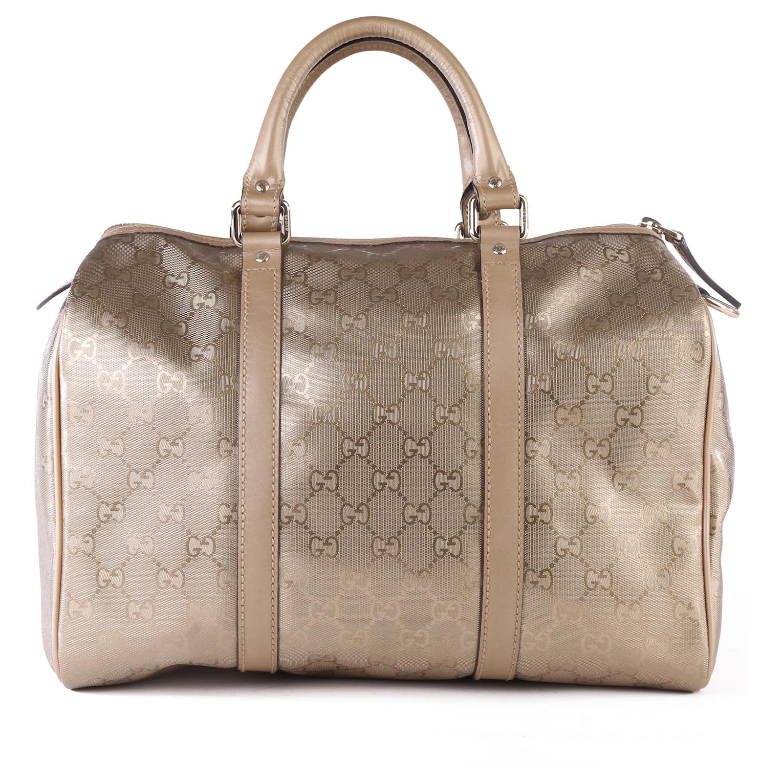Gucci Metallic Bronze Boston Speedy 30 Bag Cloth ref.349374 - Joli Closet