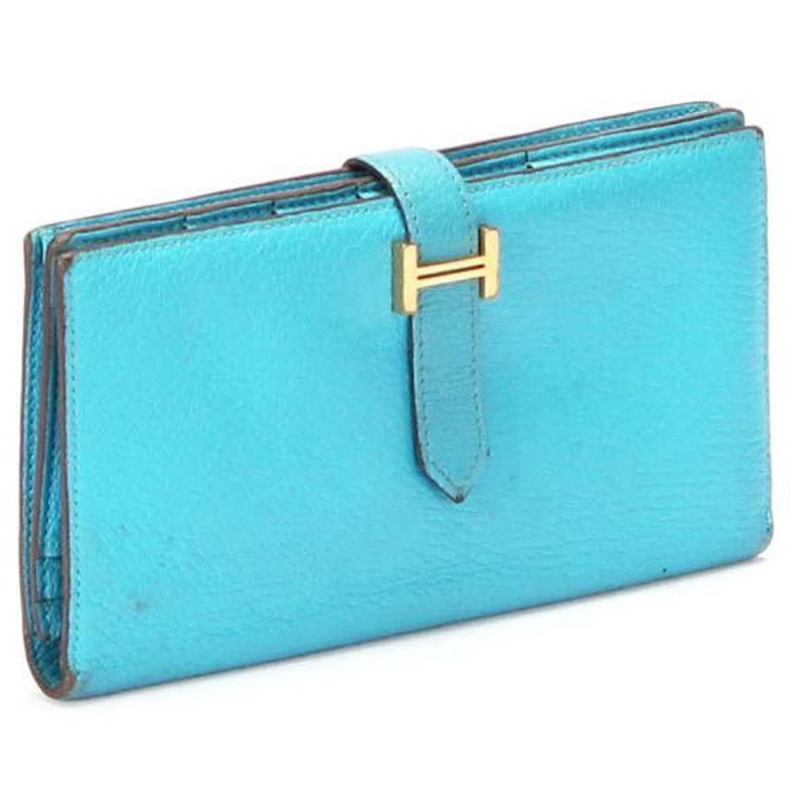 Hermès Beams in Blue Leather ref.349502 - Joli Closet