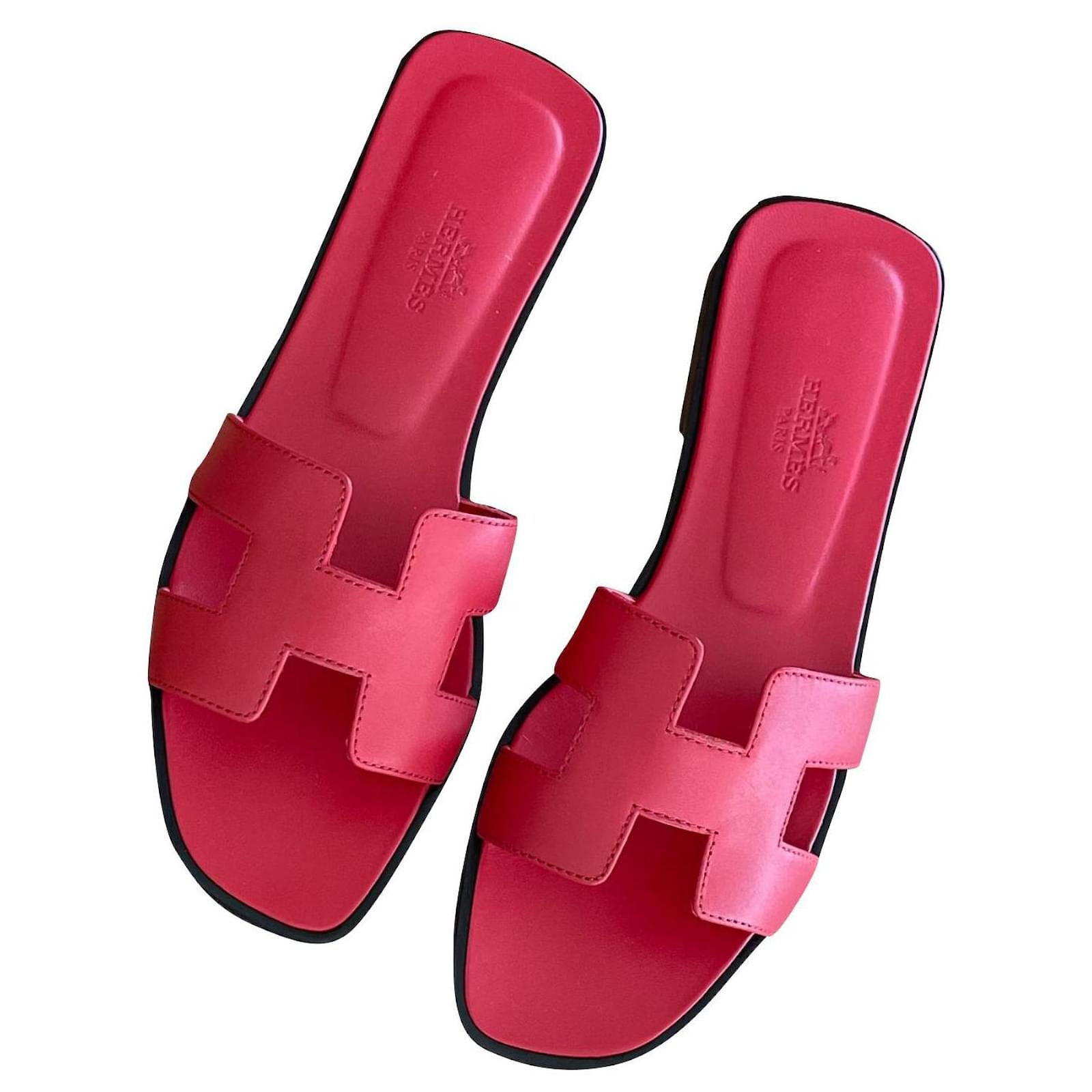 Hermès Oran sandals Pink Leather ref.350070 Joli Closet