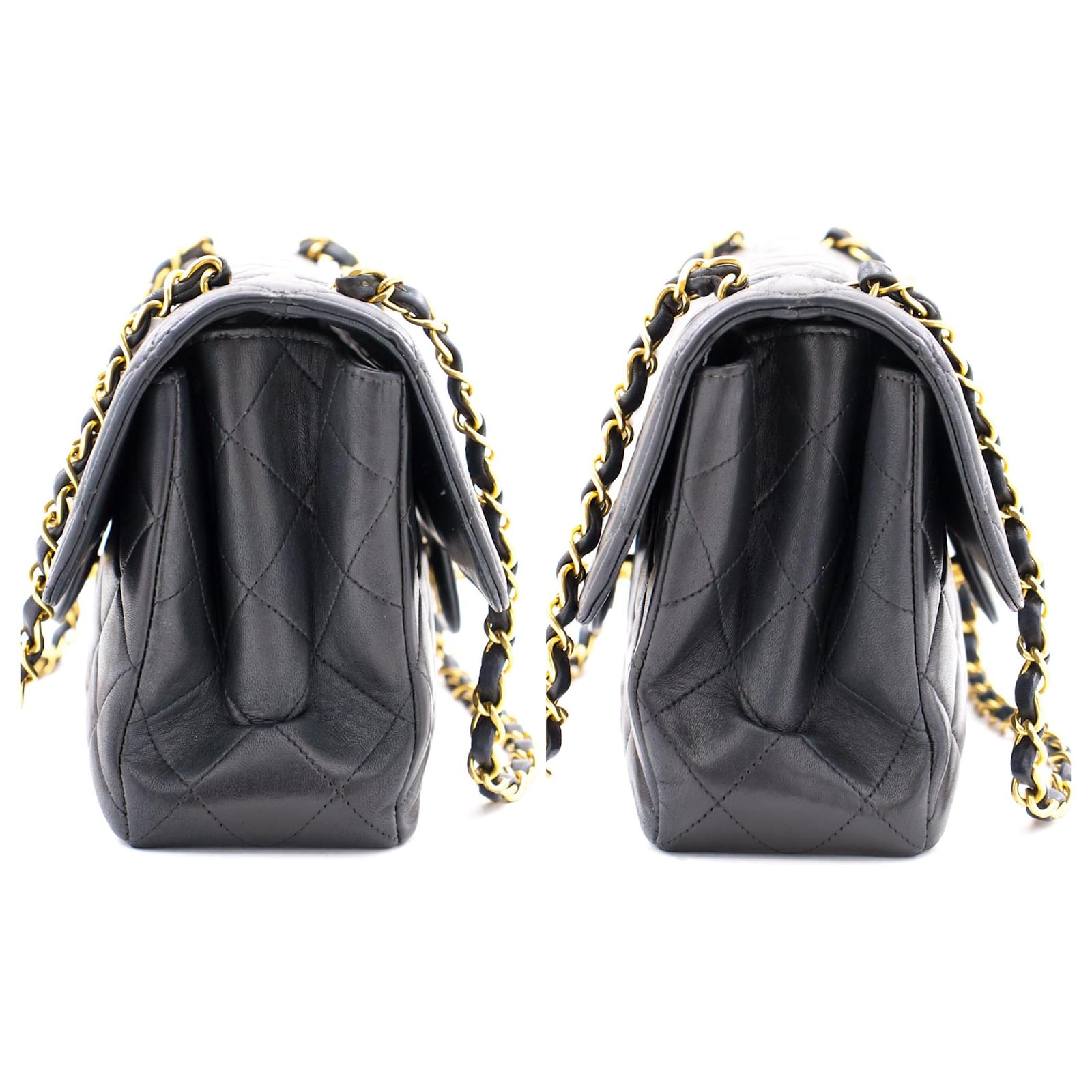 CHANEL Two Face lined Sided Flap Chain Shoulder Bag Black Quilted Leather  ref.350207 - Joli Closet
