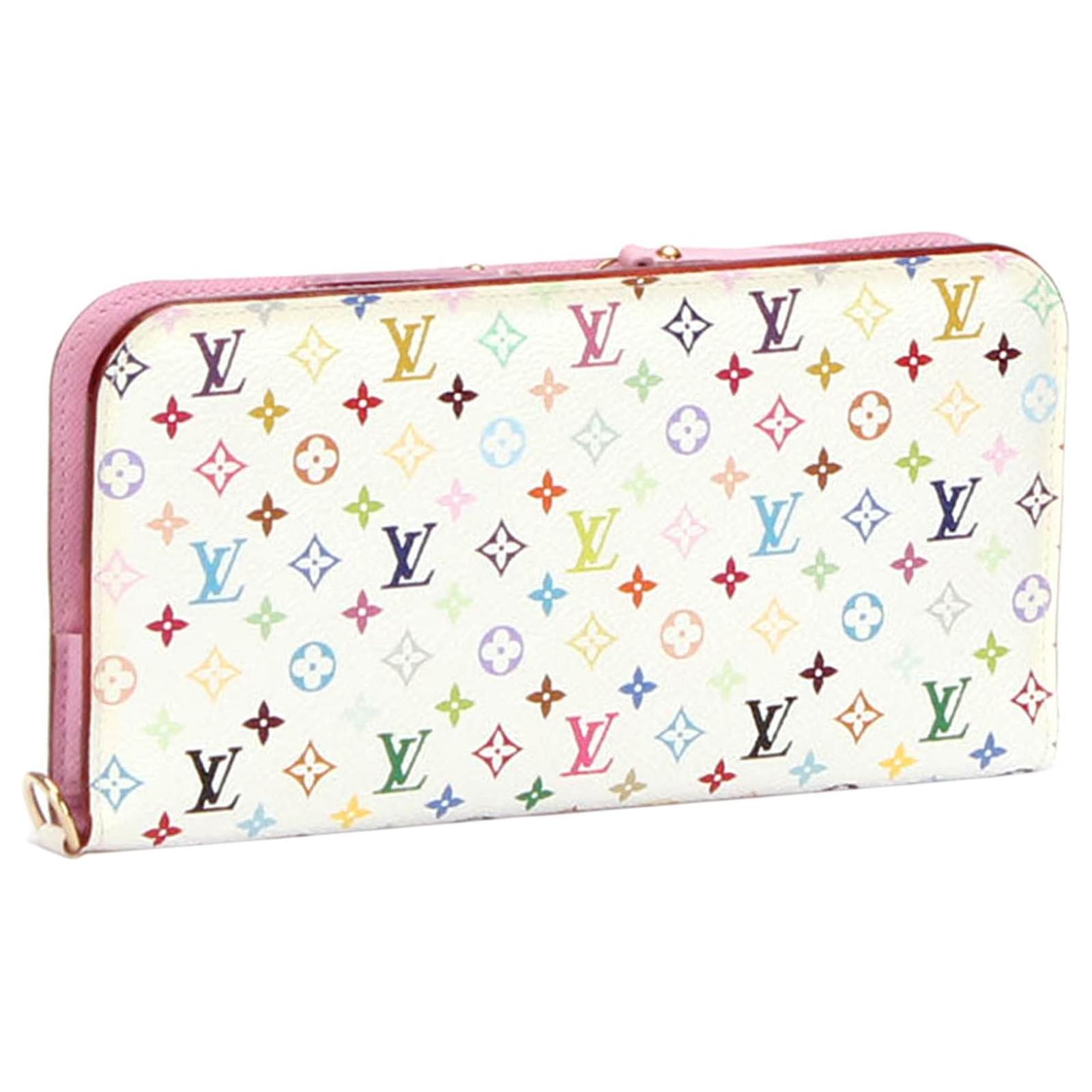 Louis Vuitton White Monogram Multicolore Portefeuille Ansoritto