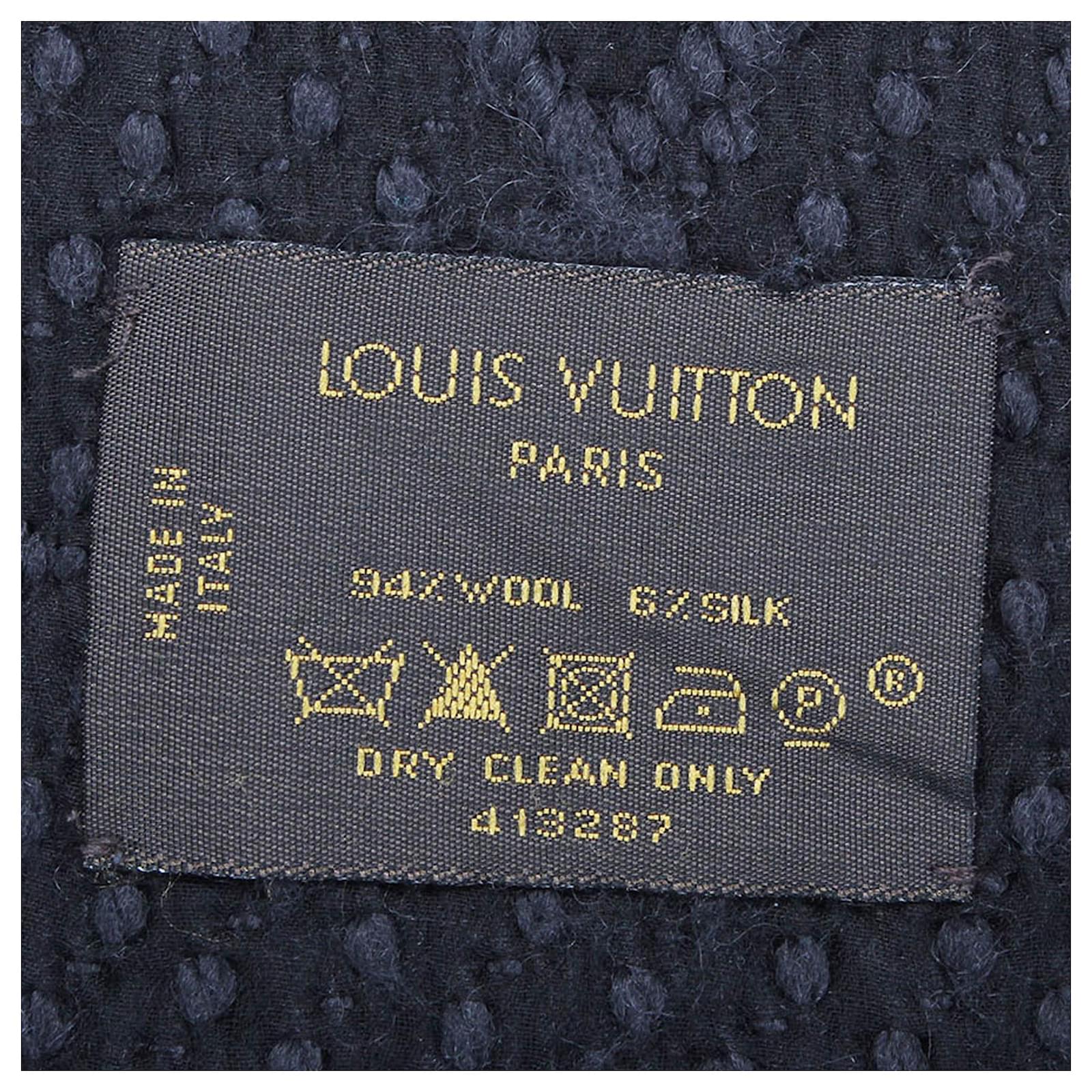 Logomania wool scarf Louis Vuitton Black in Wool - 32037199