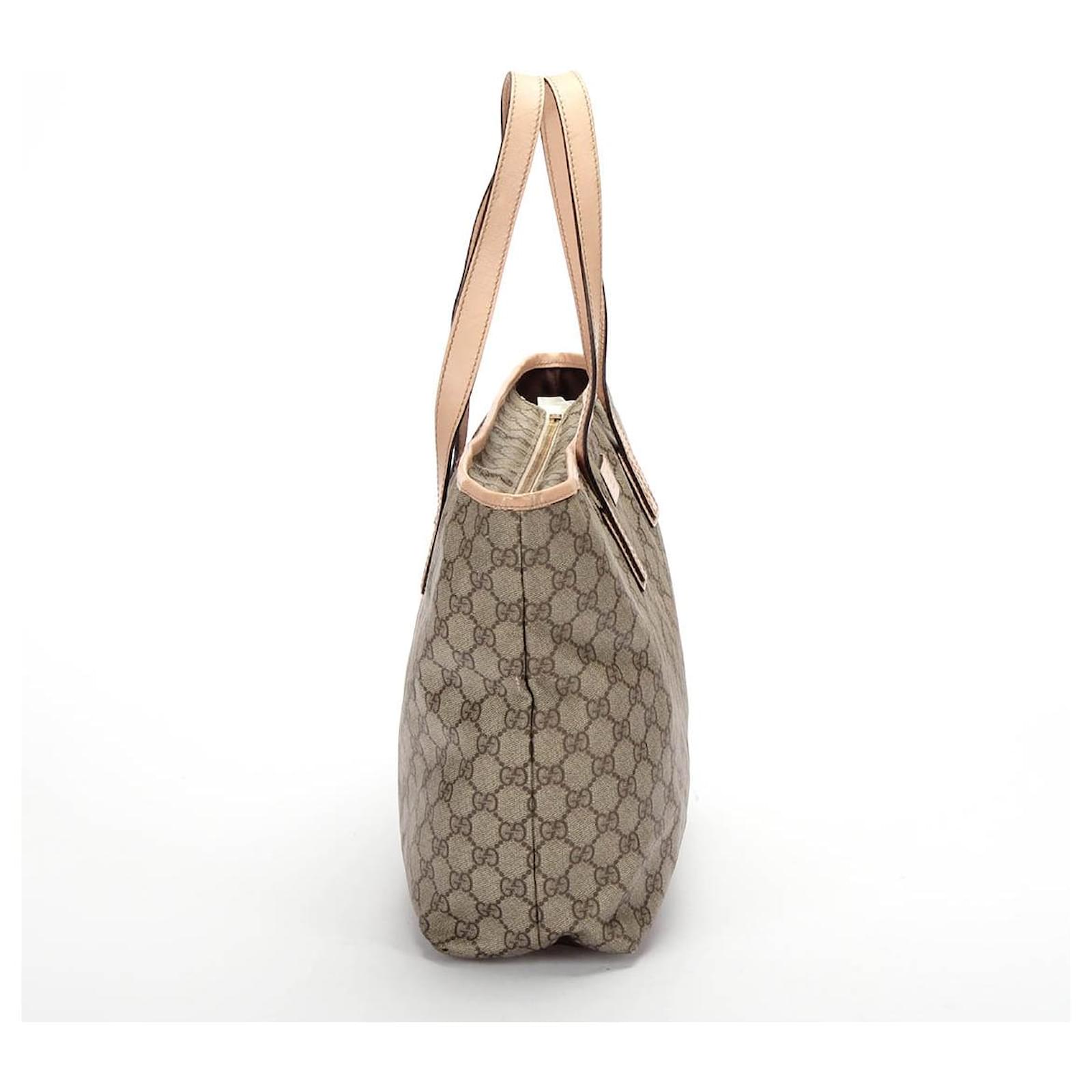 【関税&送料込】Gucci Bags Beige GUCCI GG Emblem Medium $2380 Beige And Dark Brown Fabric