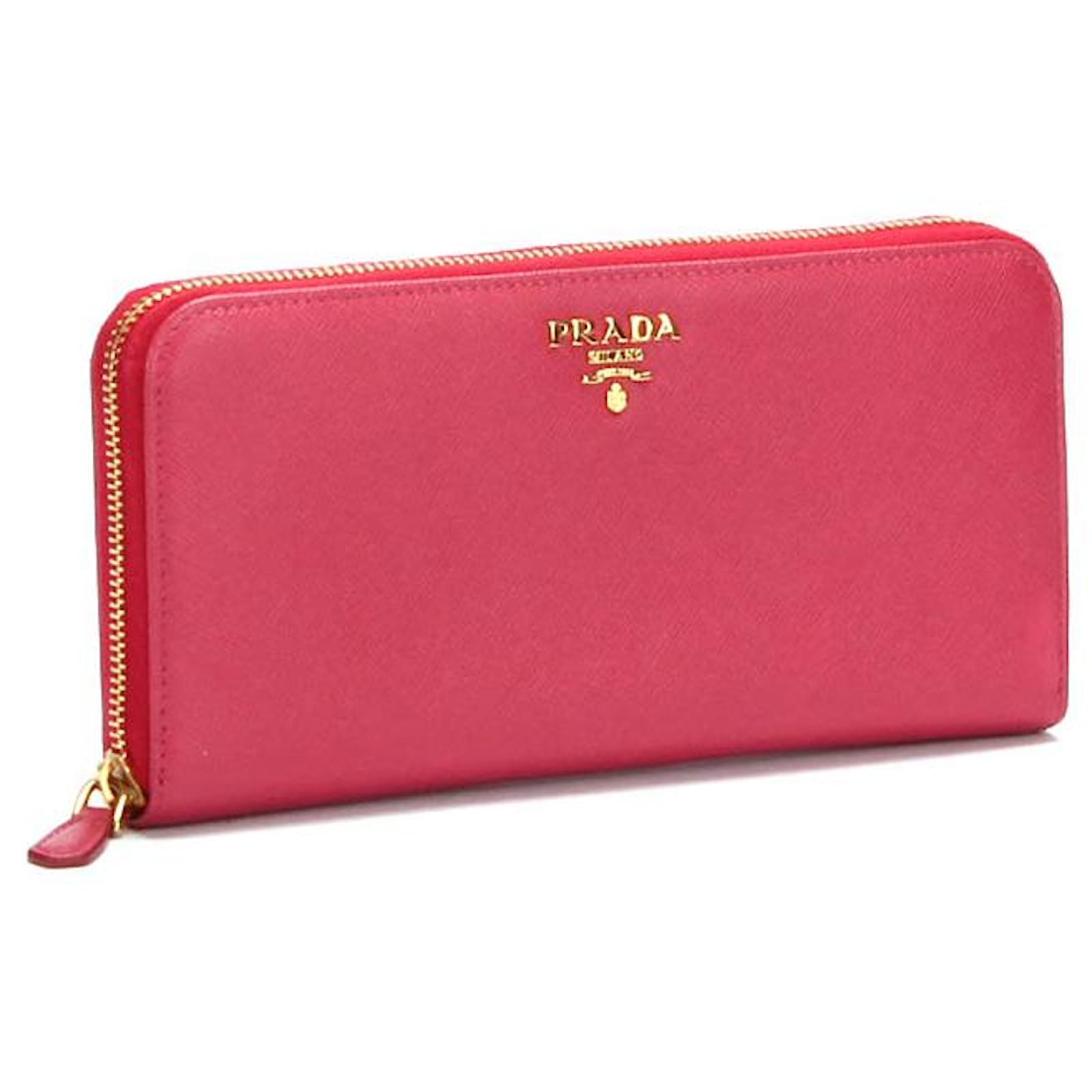PRADA wallet Fuschia Leather ref.350596 - Joli Closet