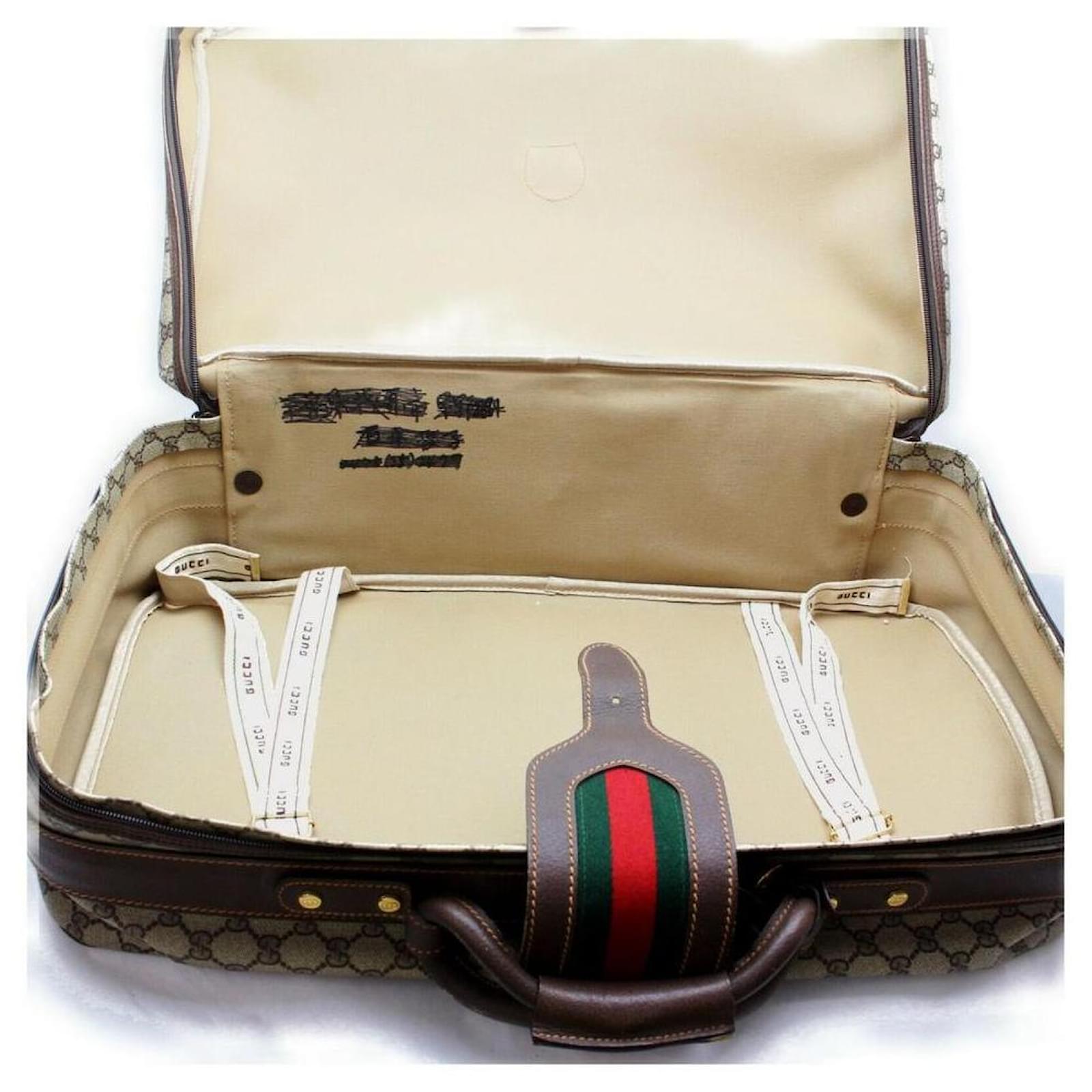 Gucci XL Supreme GG Web Suitcase Soft Trunk Luggage Leather ref